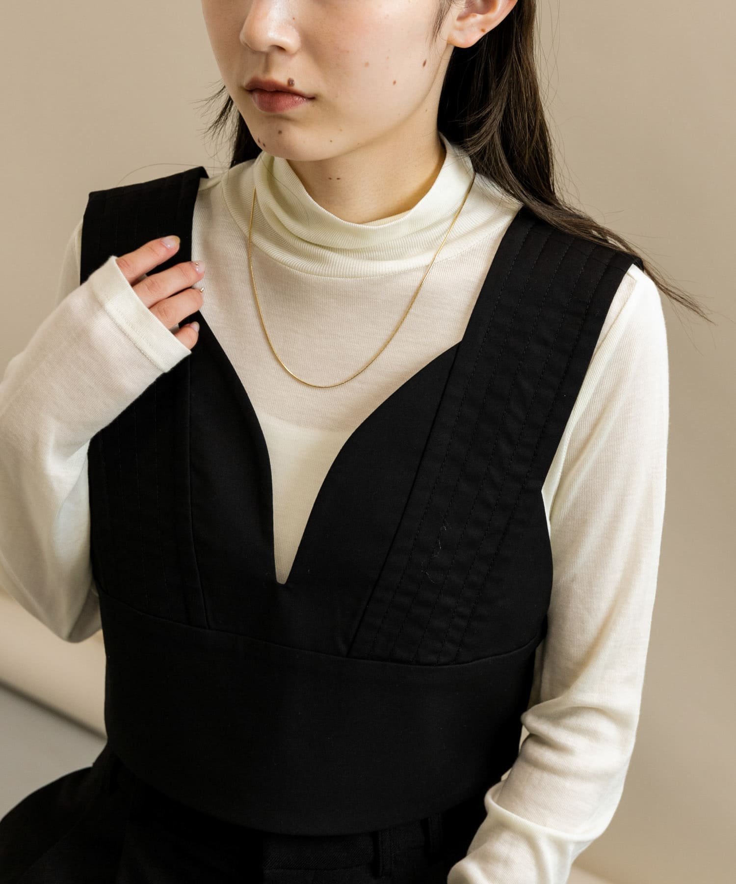 スネークチェーンアジャストメントネックレス GLD -