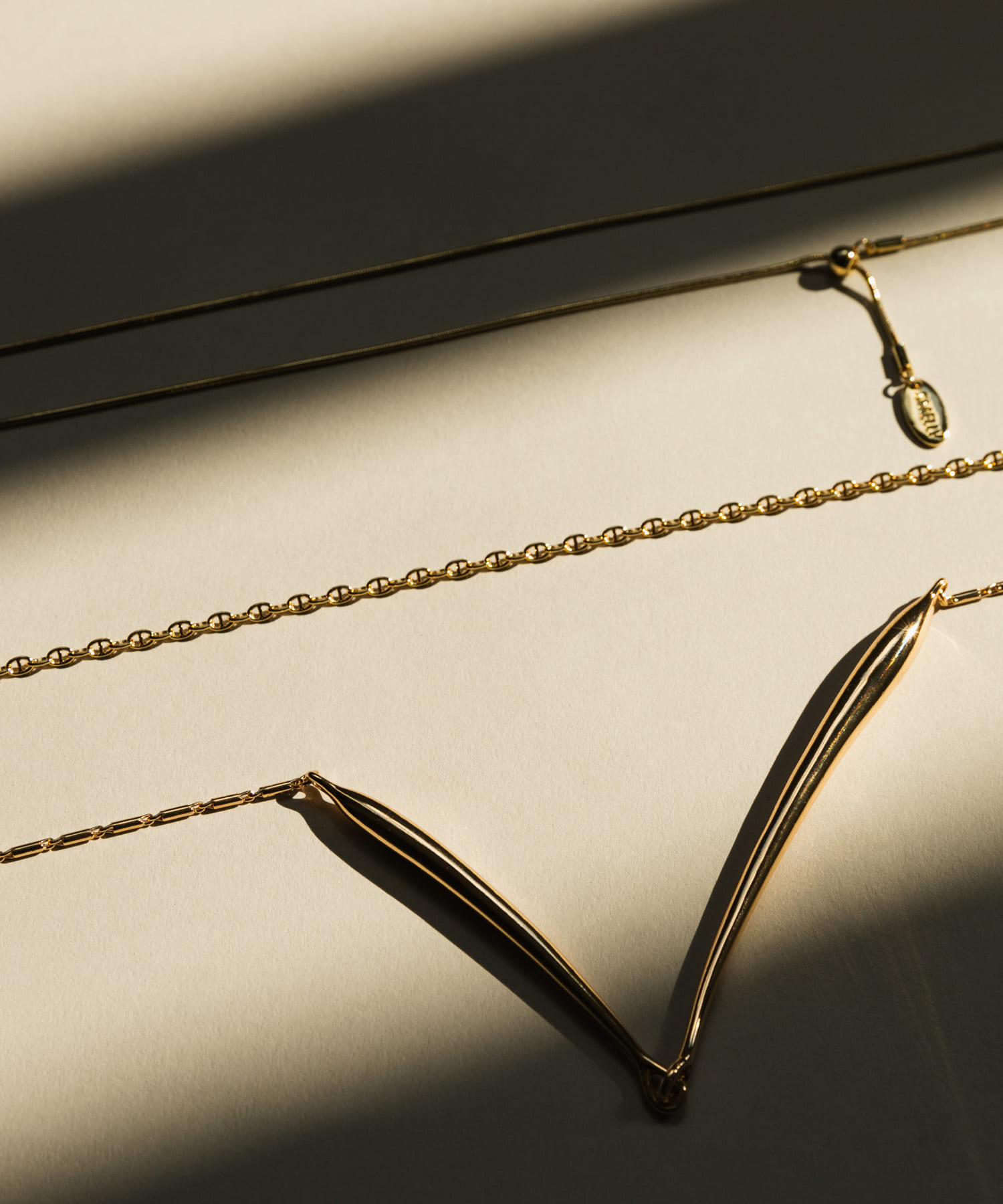 スネークチェーンアジャストメントネックレス GLD -