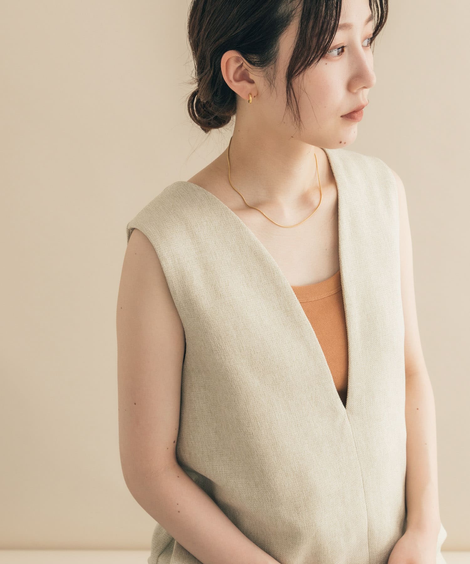 316Lスネークチェーンネックレス GLD -