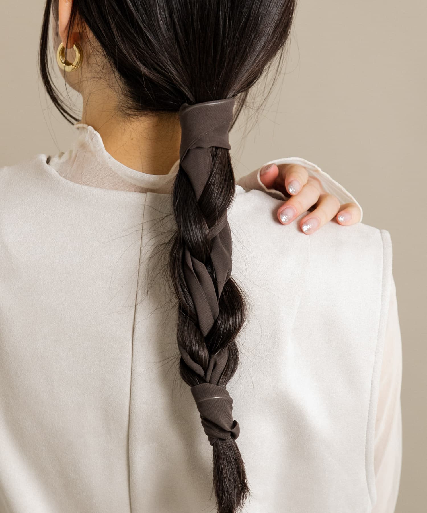 シフォングルグルヘアワイヤー BRN -