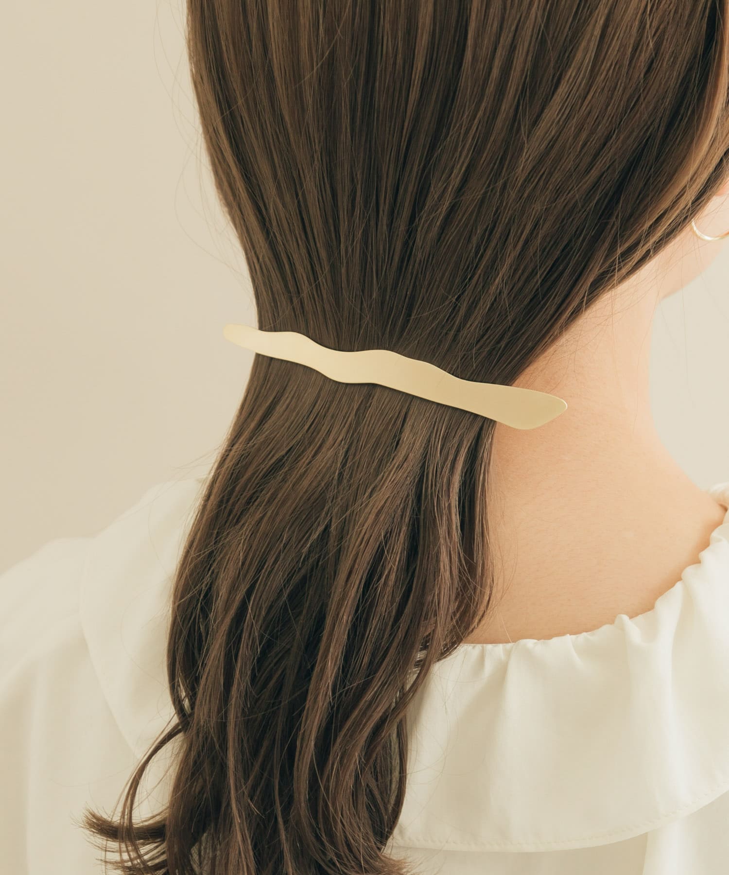 ニュアンスマットメタルバレッタ