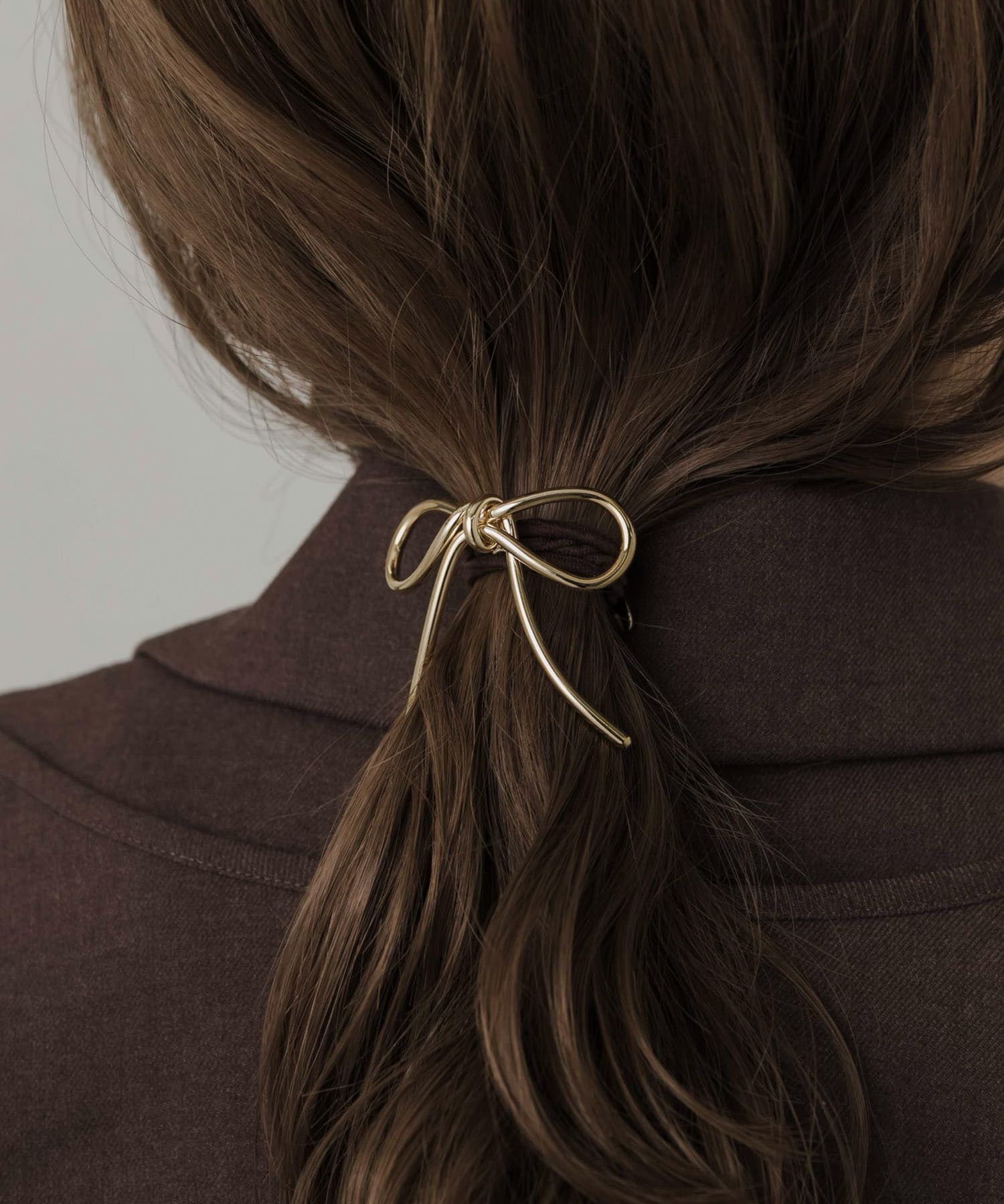 メタルノットリボンヘアカフセット GLD -