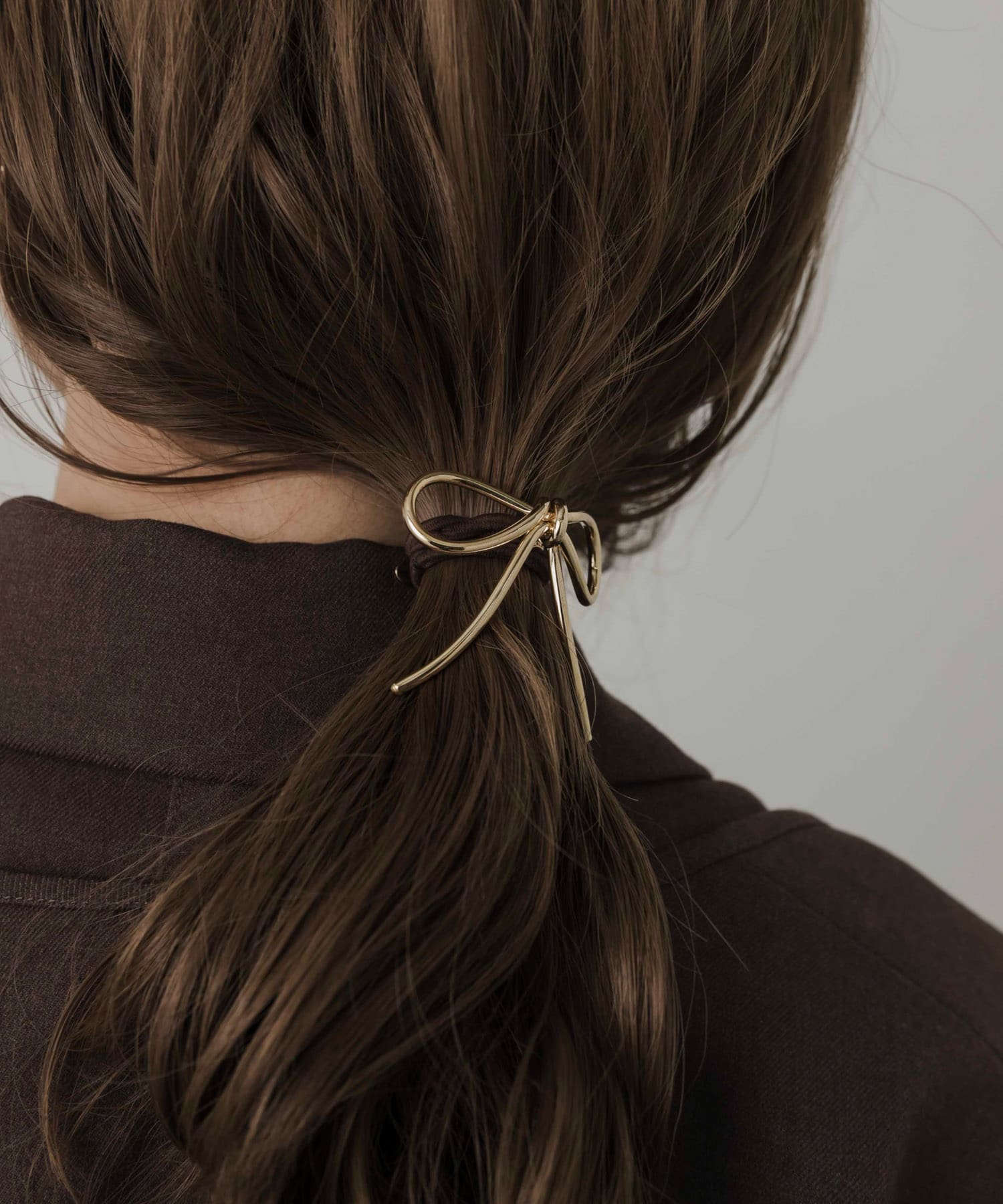 メタルノットリボンヘアカフセット GLD -