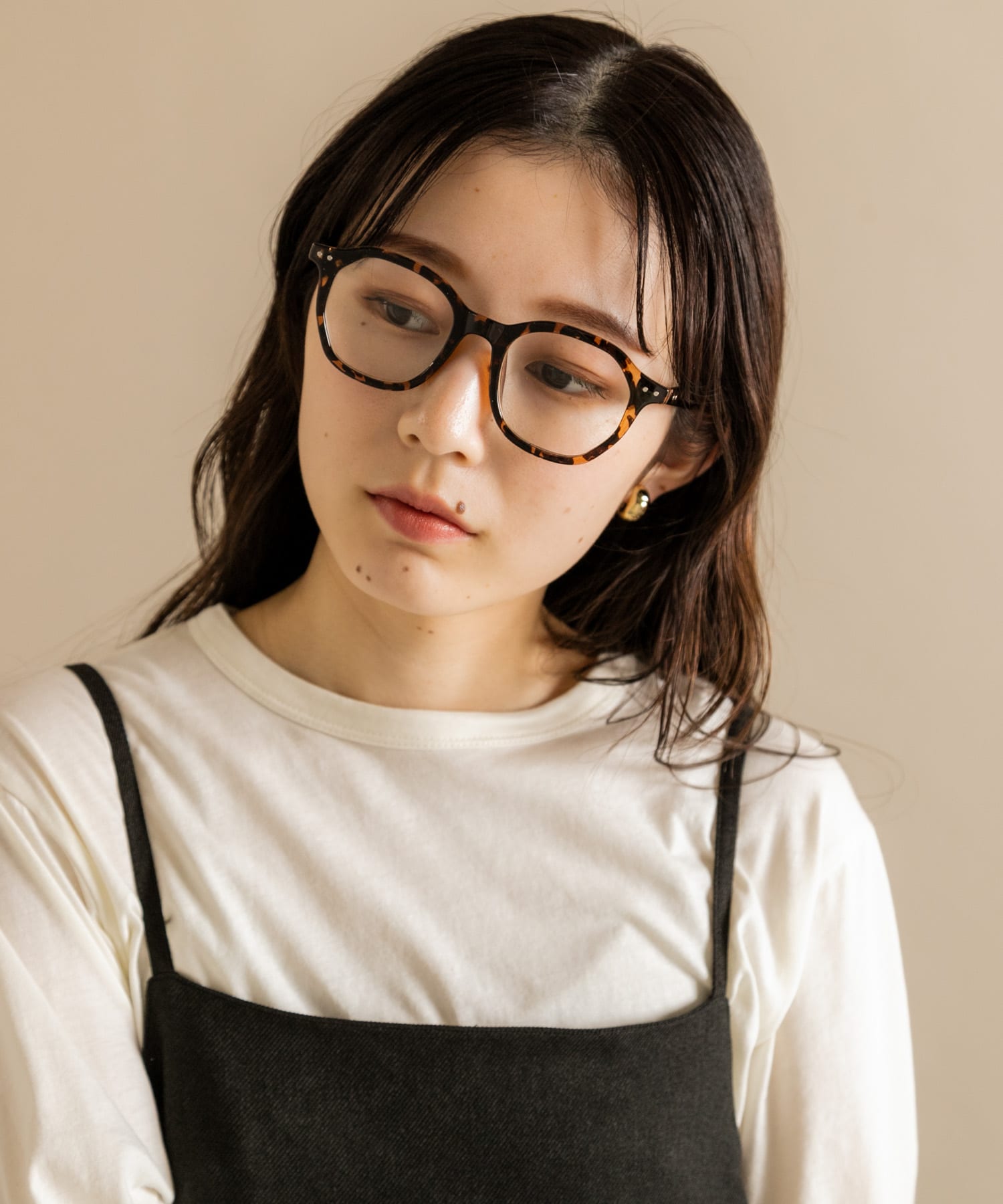 オクタゴンフレームダテメガネ DEMI -