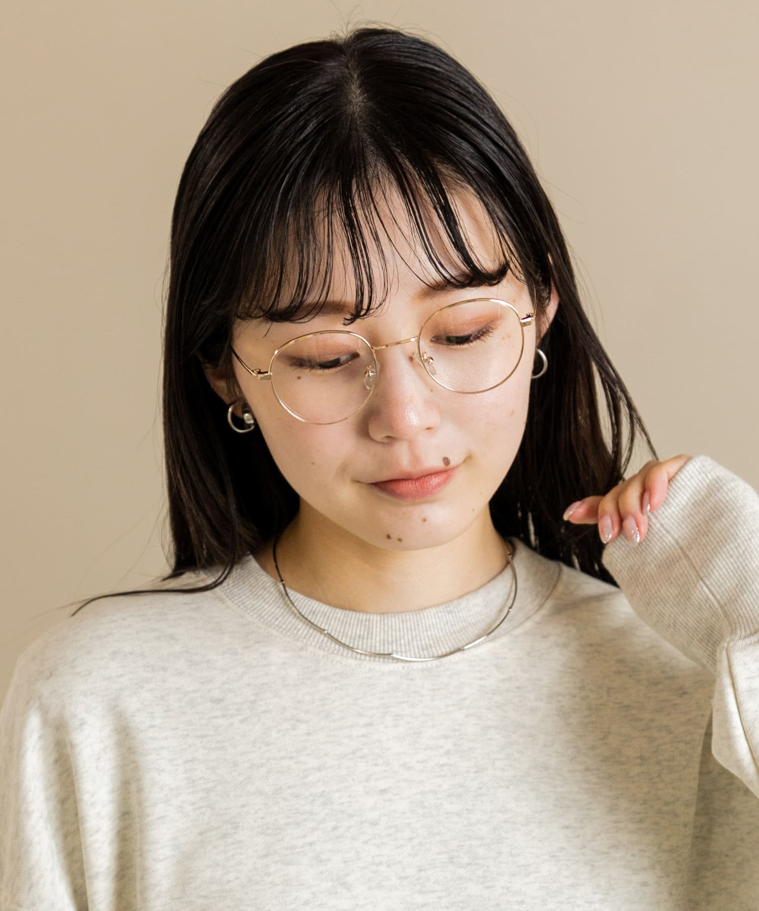 スリムメタルダテメガネ GLD -
