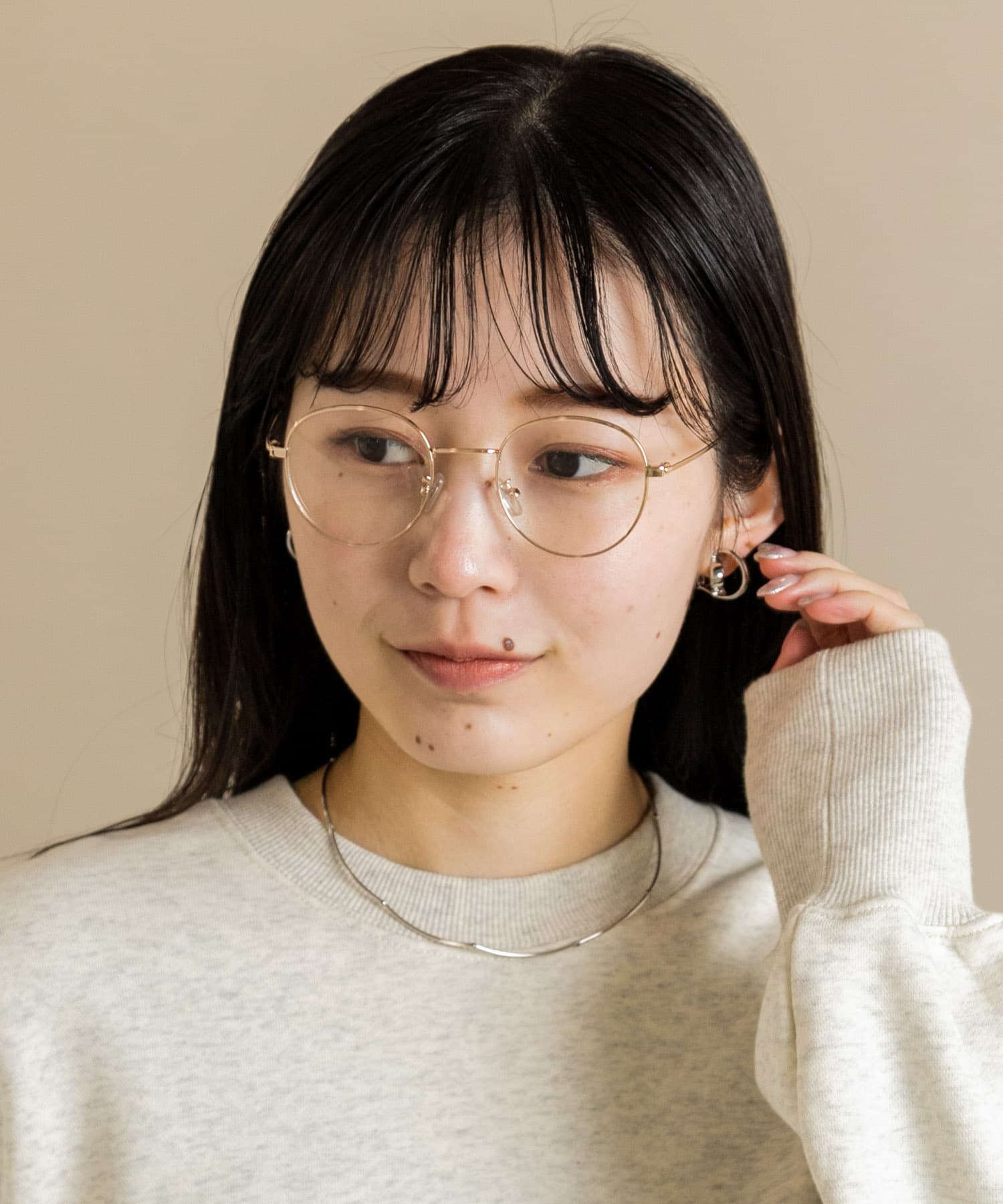 スリムメタルダテメガネ GLD -