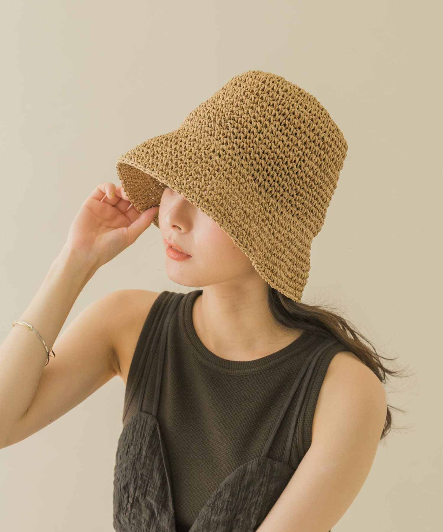 プレーンペーパーハット BEG -