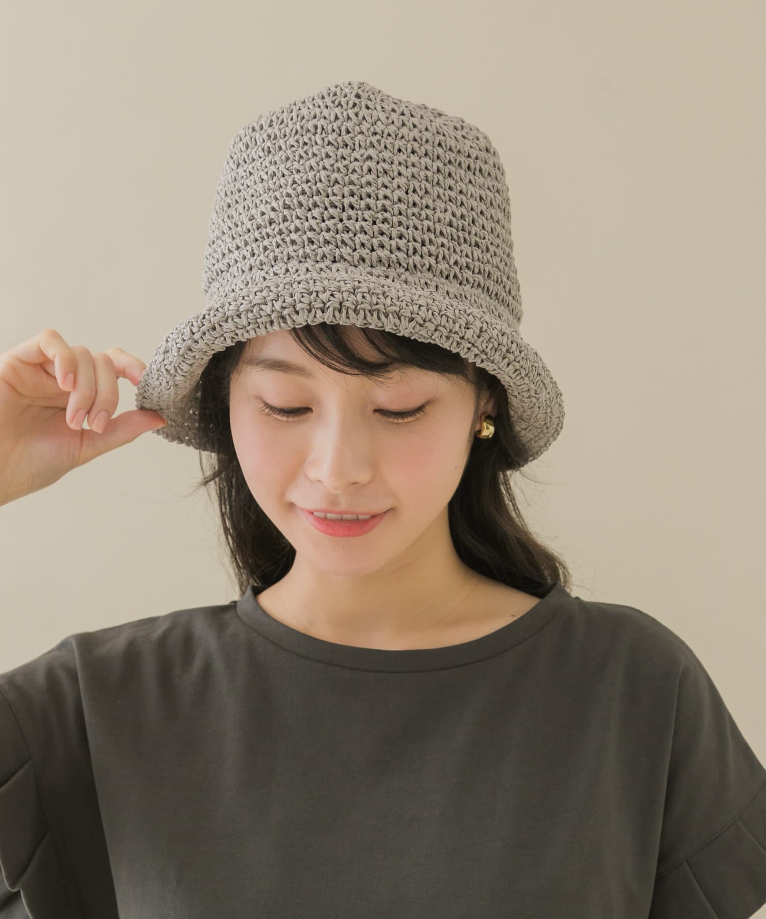プレーンペーパーハット GRY -