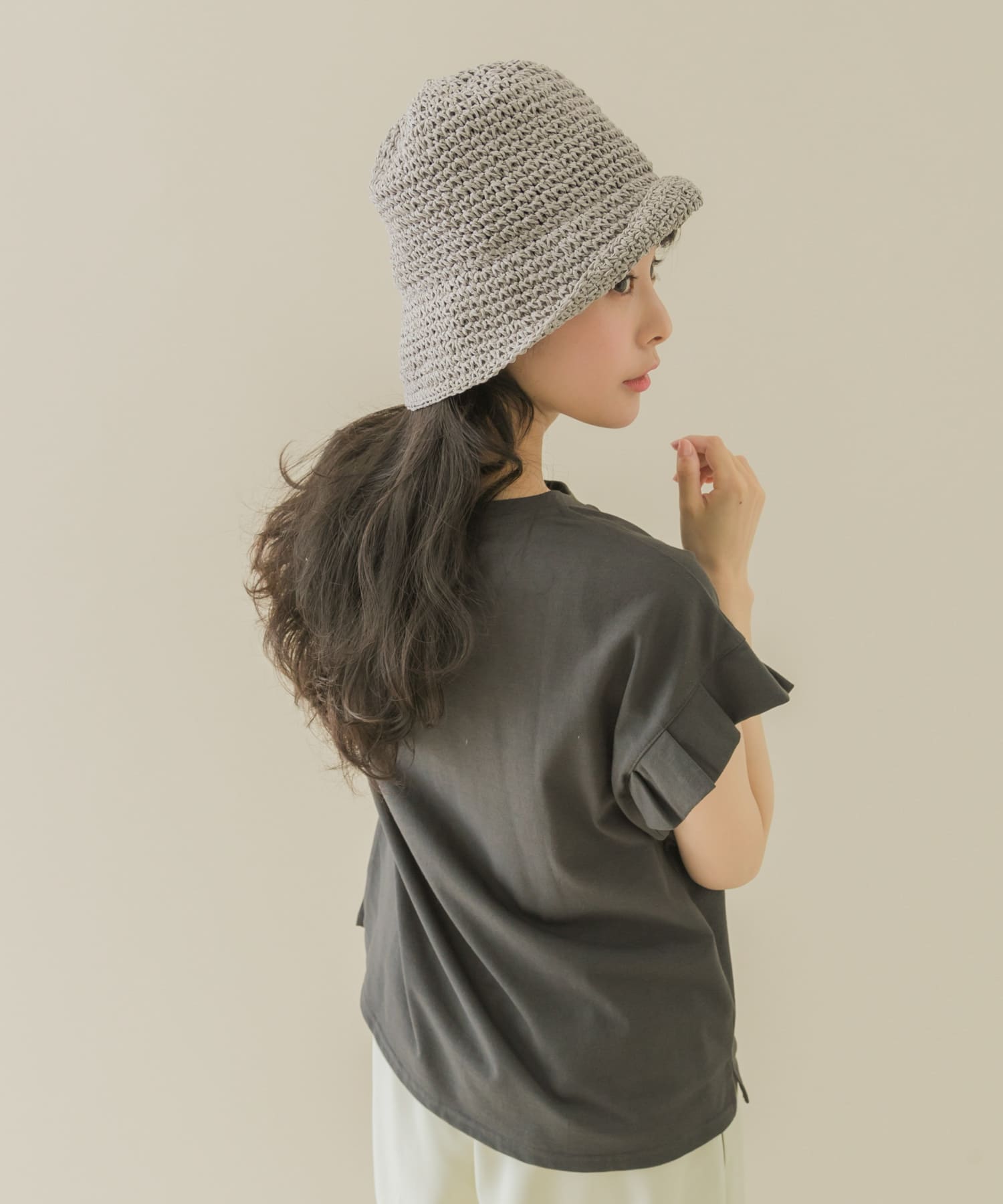 プレーンペーパーハット GRY -