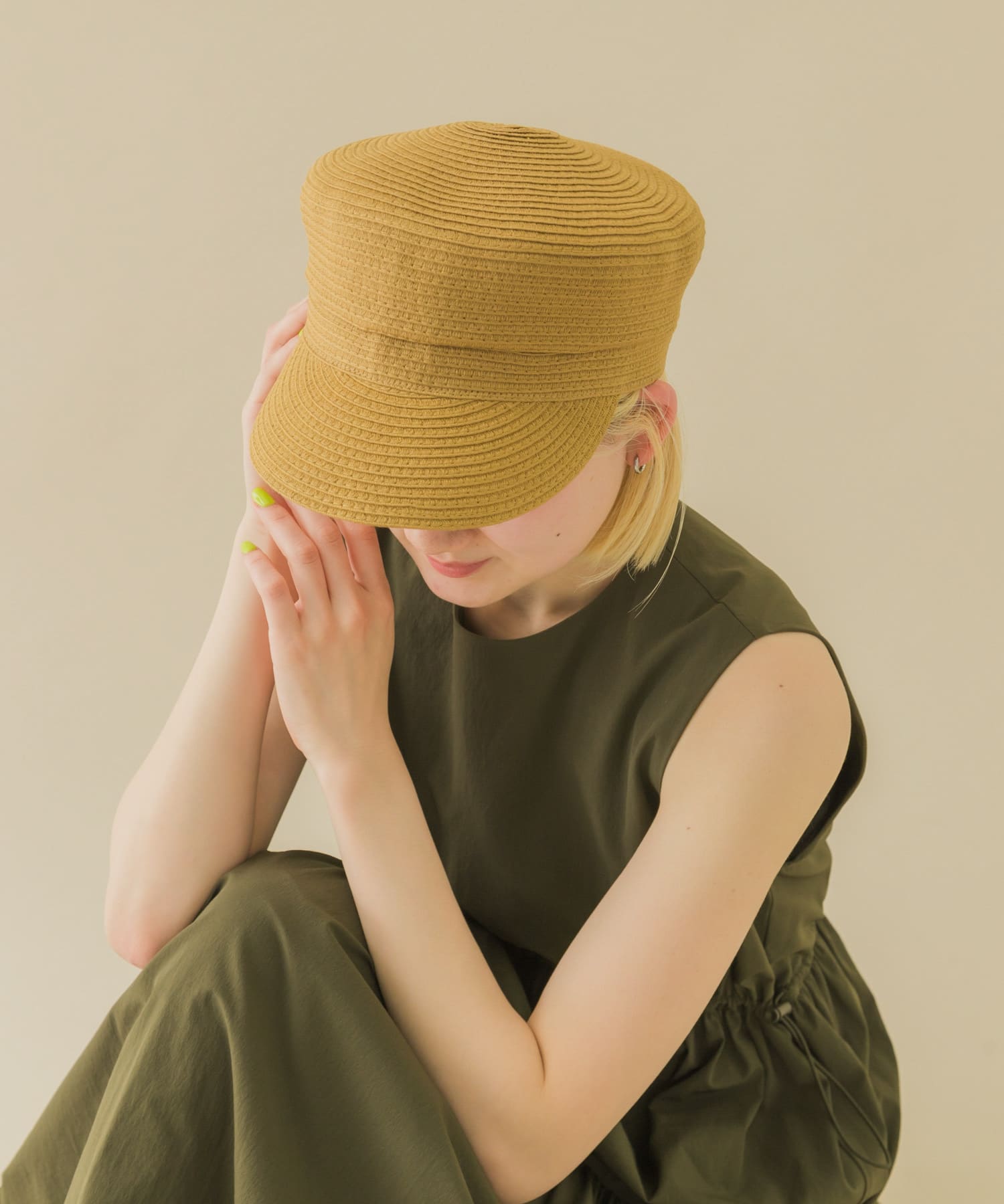 ウォッシャブルペーパーライクキャスケット BEG -