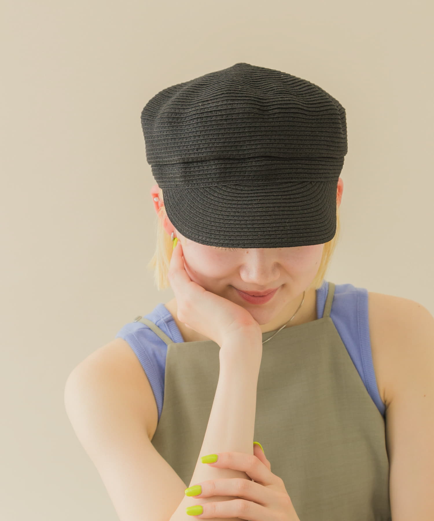 ウォッシャブルペーパーライクキャスケット BLK -