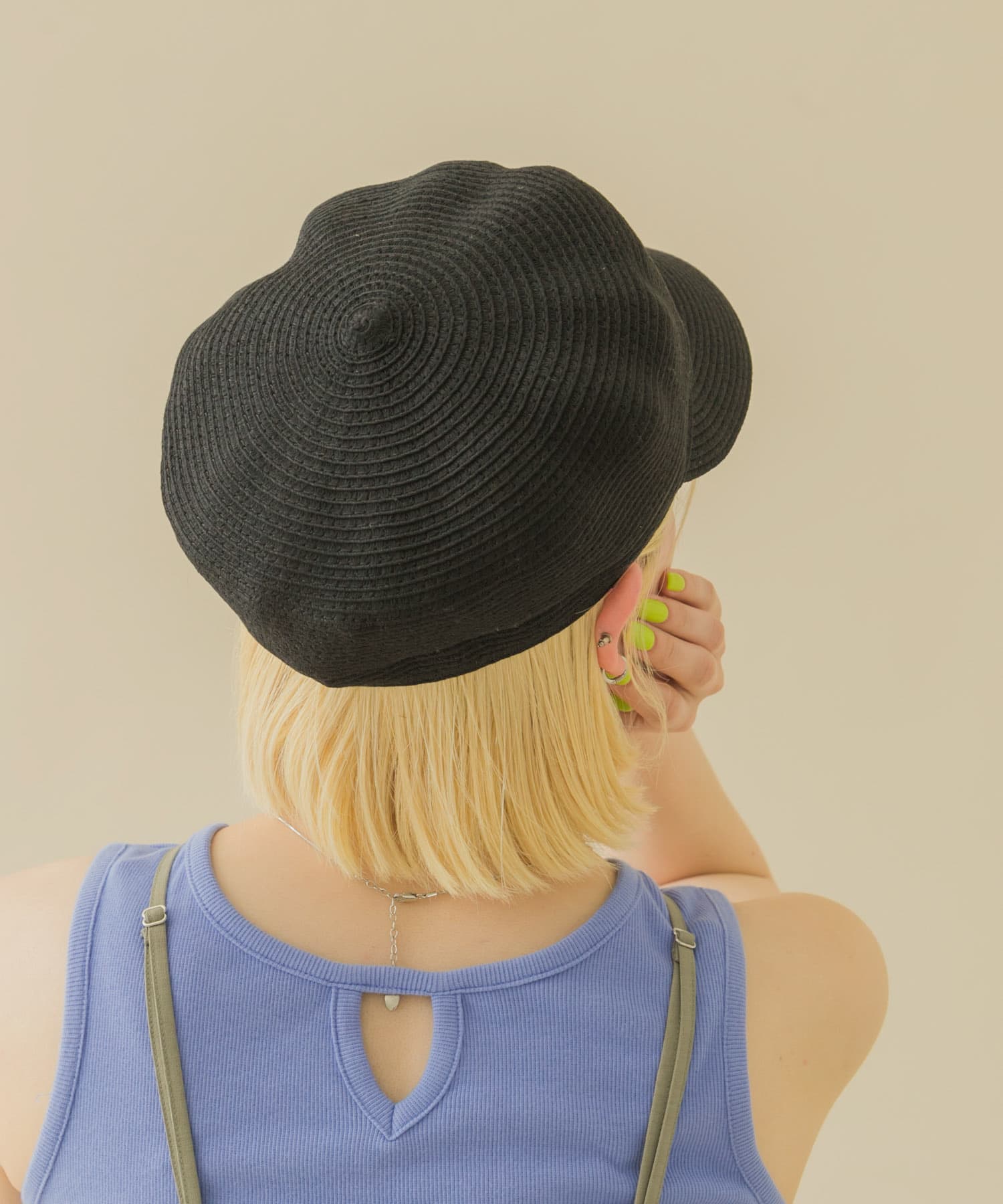 ウォッシャブルペーパーライクキャスケット BLK -