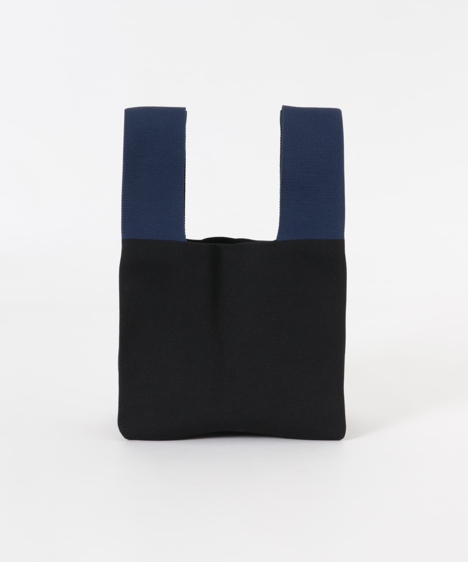 バイカラーニットバッグ BLK -
