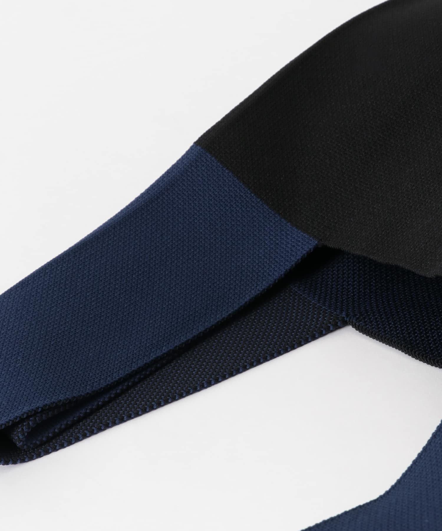 バイカラーニットバッグ BLK -