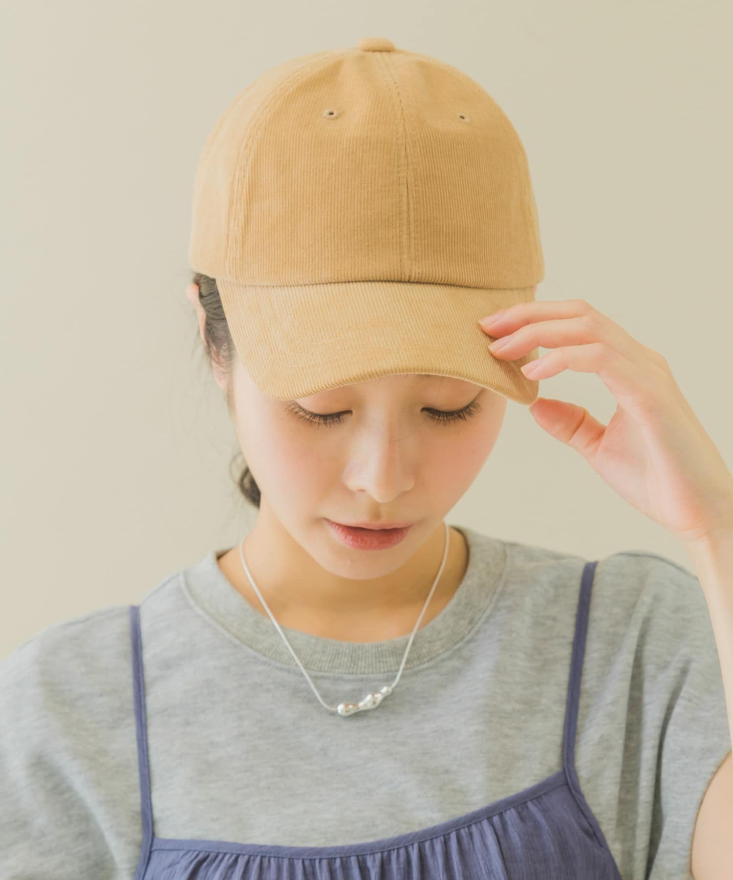 コーデュロイキャップ BEG -