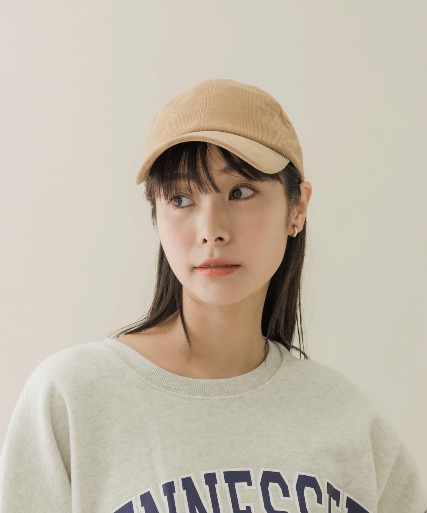 コーデュロイキャップ BEG -