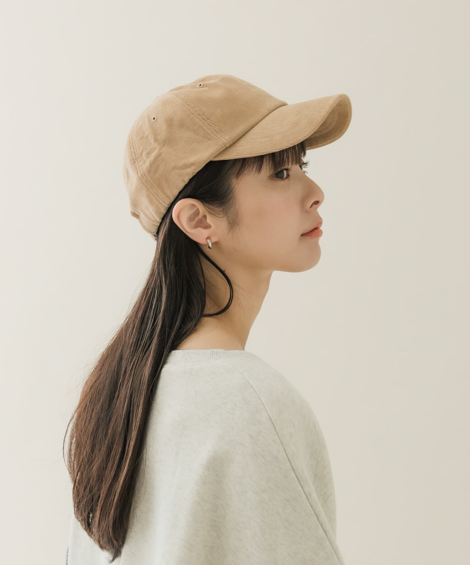コーデュロイキャップ BEG -