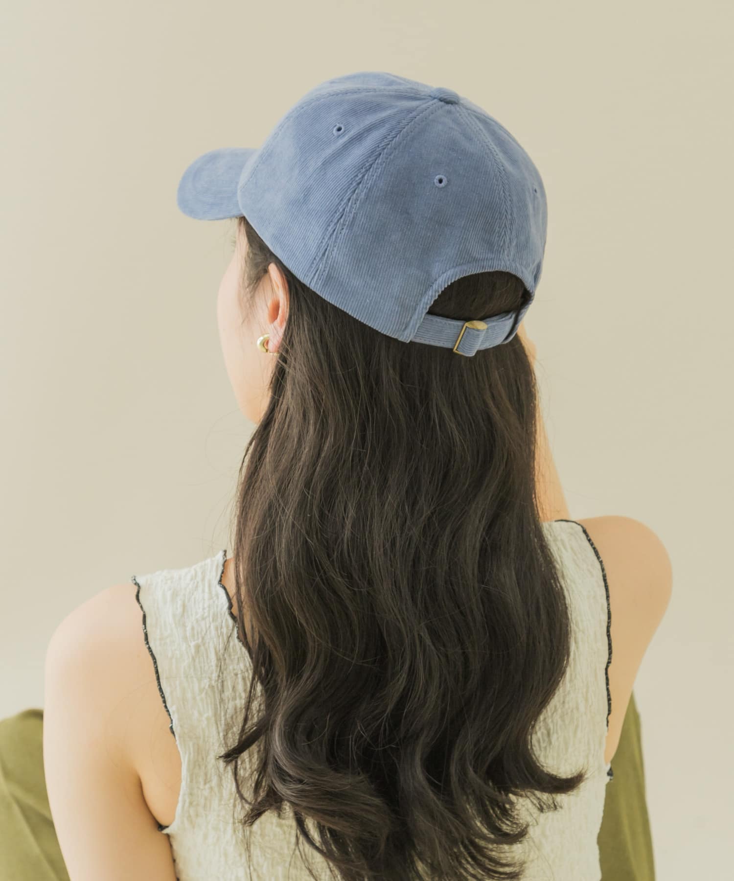 コーデュロイキャップ BLU -
