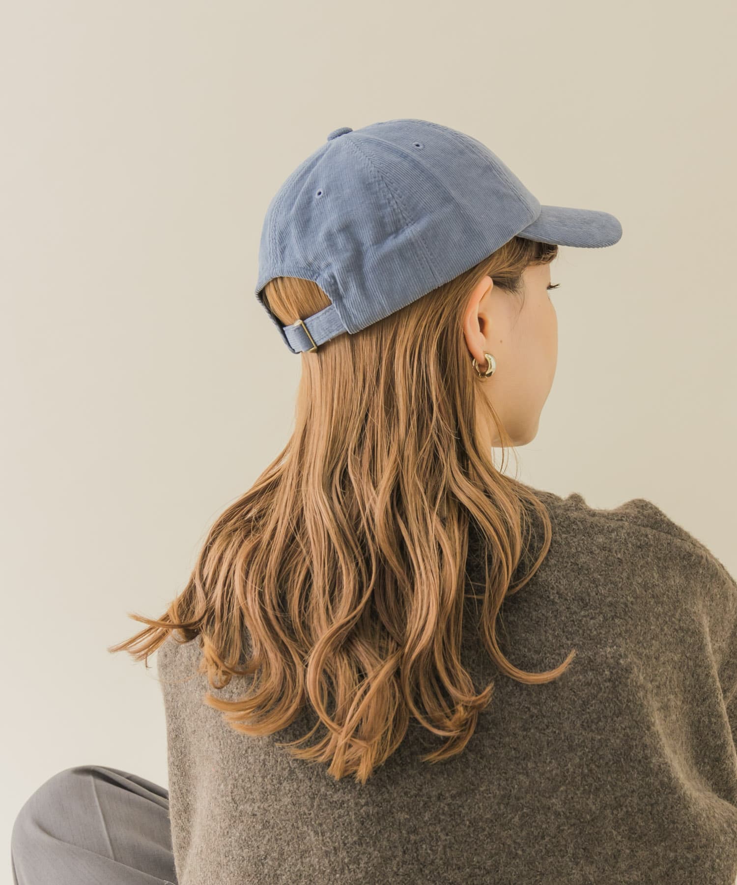 コーデュロイキャップ BLU -
