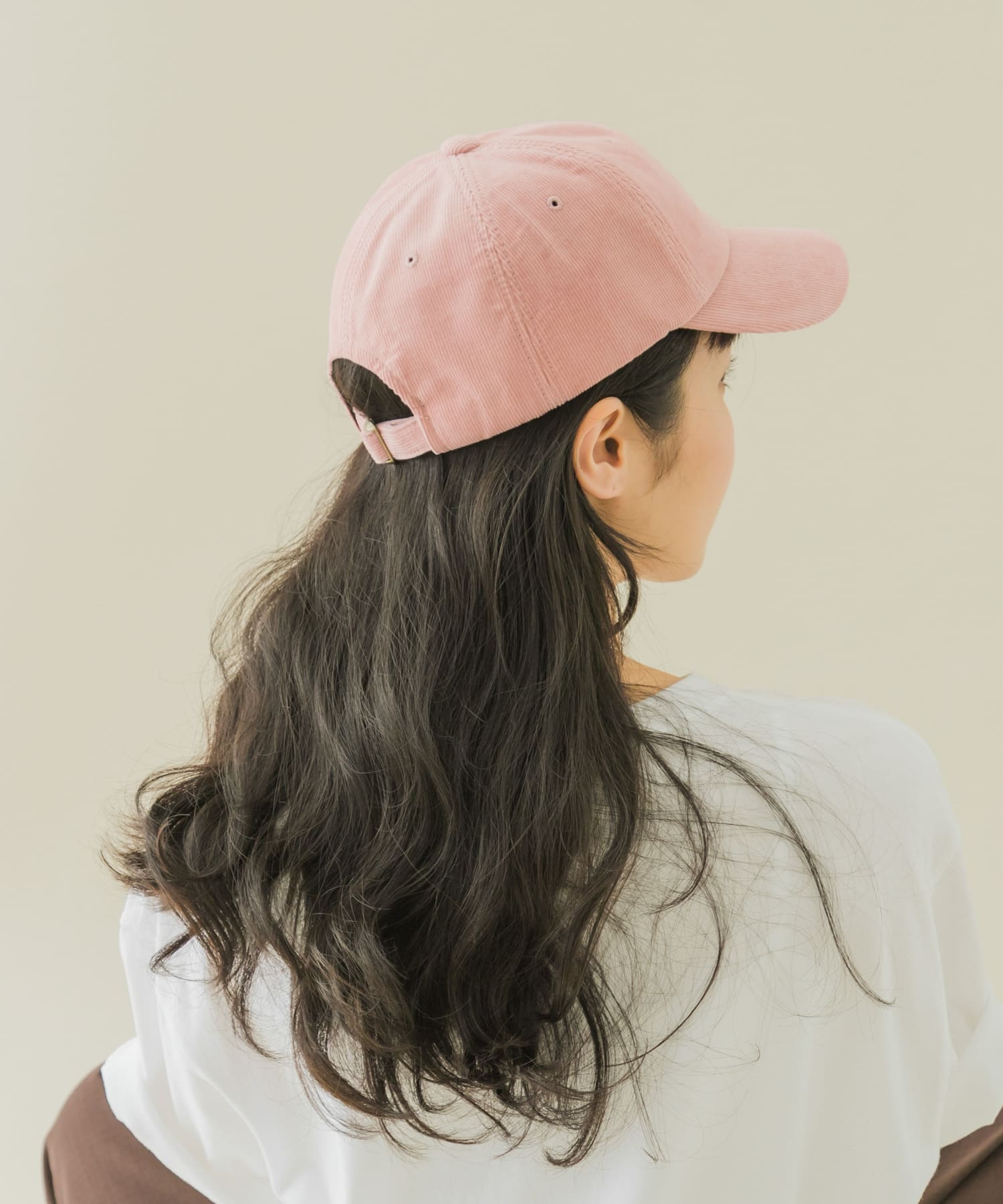 コーデュロイキャップ PNK -