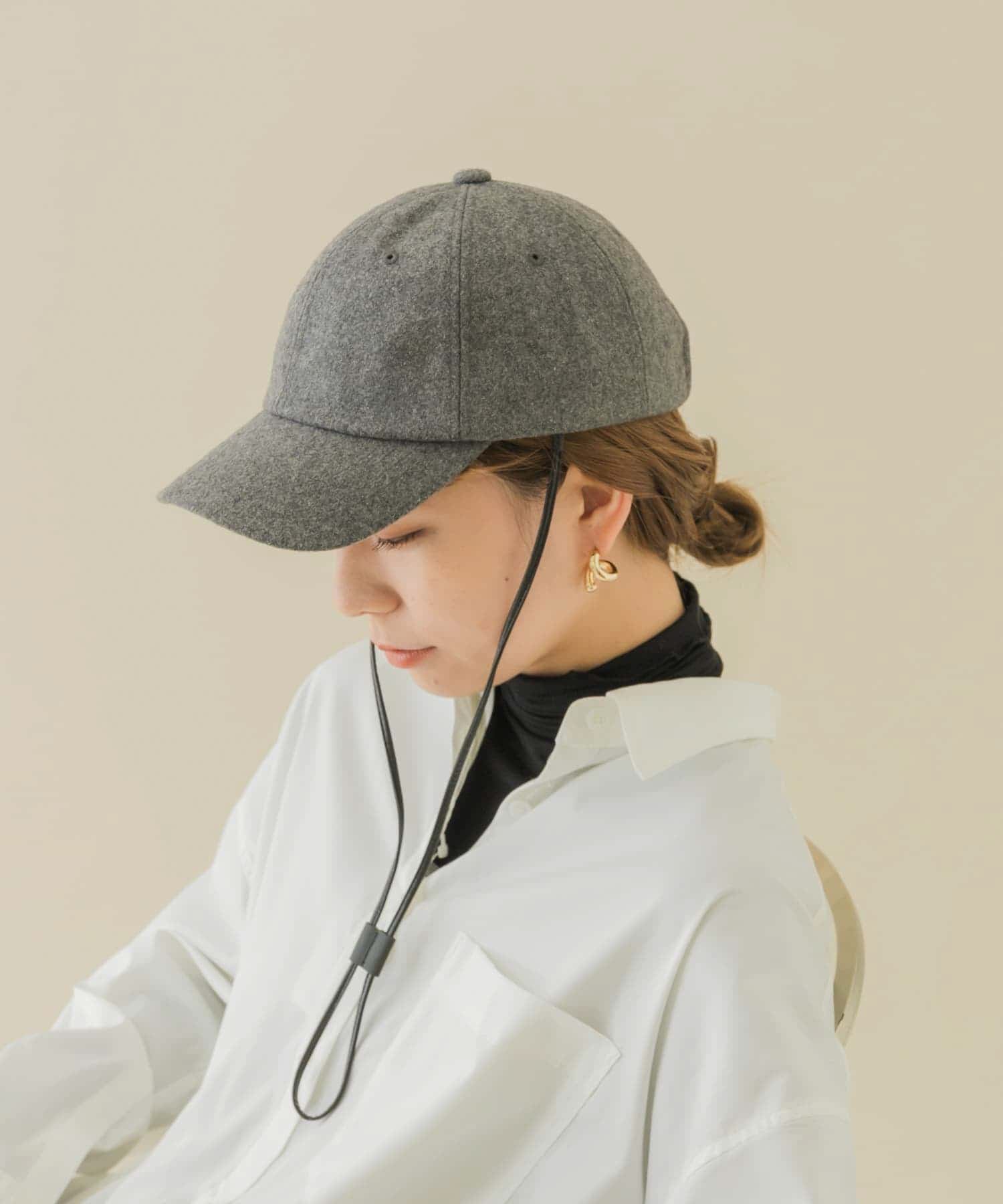 2WAYメルトンキャップ GRY -