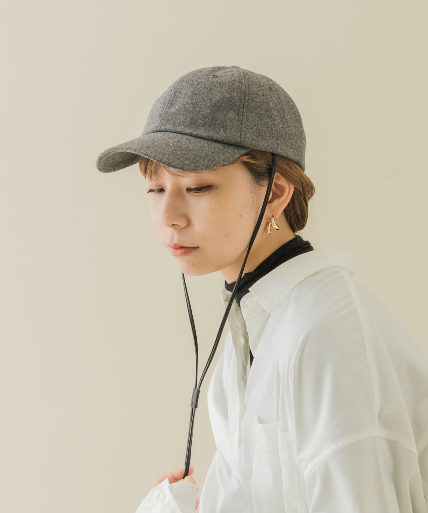 2WAYメルトンキャップ GRY -