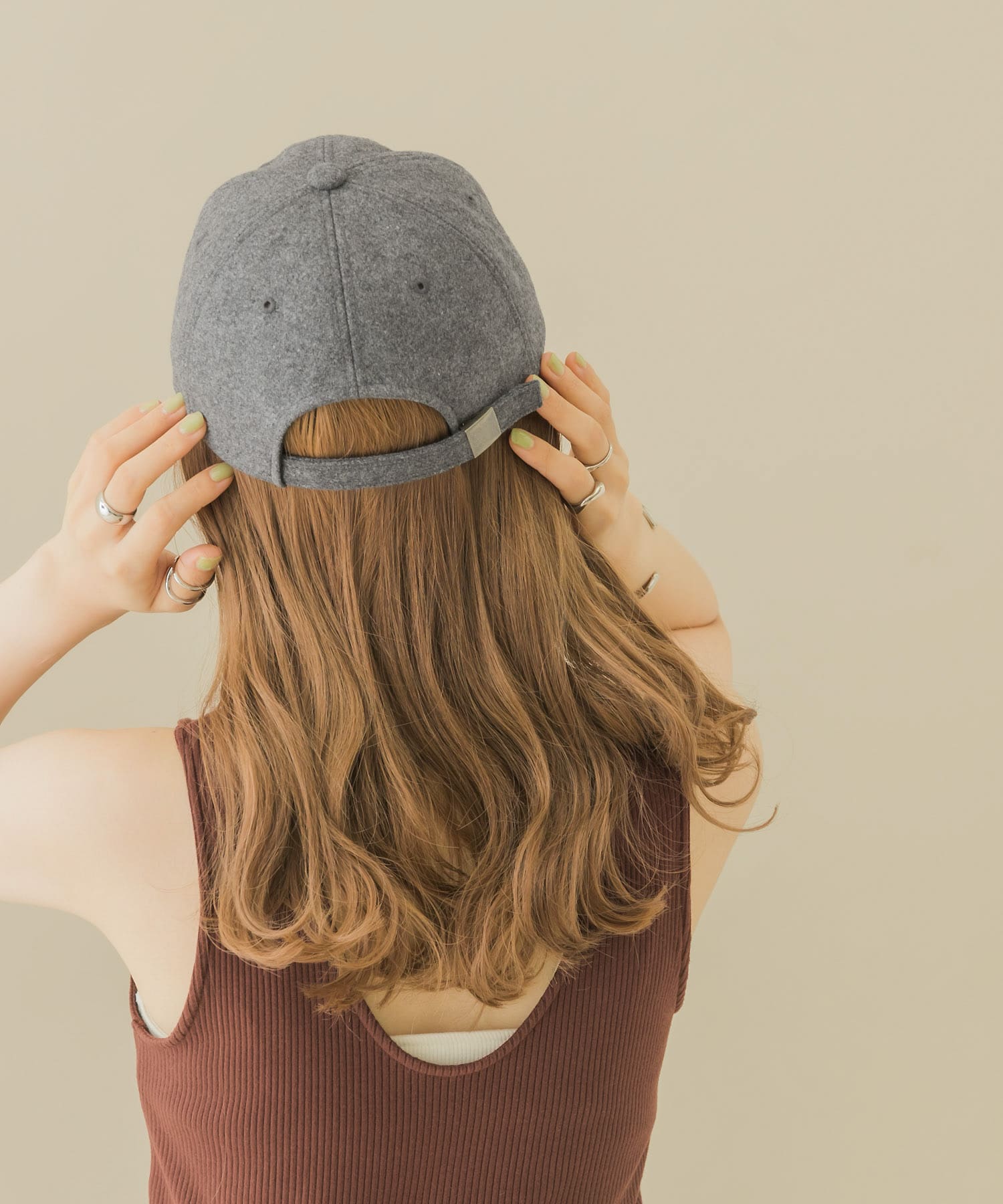 2WAYメルトンキャップ GRY -
