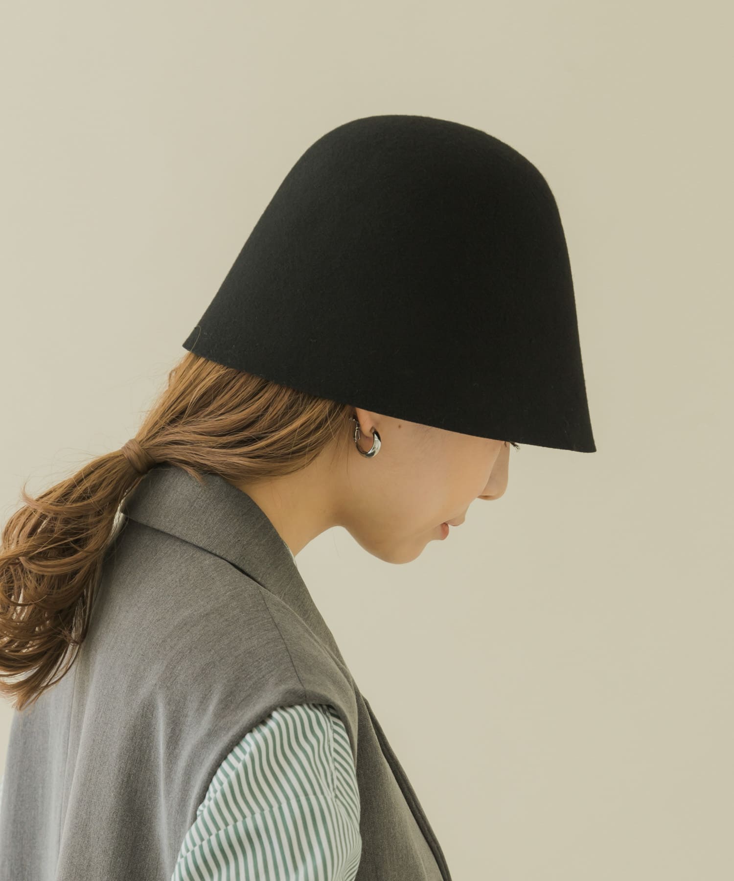 ウールクローシュハット BLK -