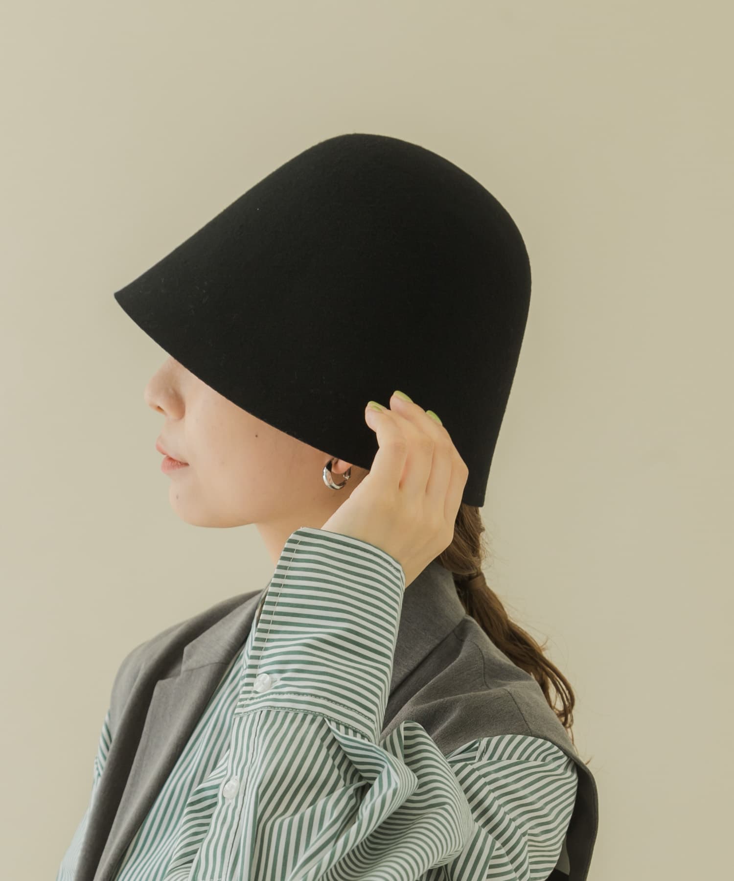 ウールクローシュハット BLK -
