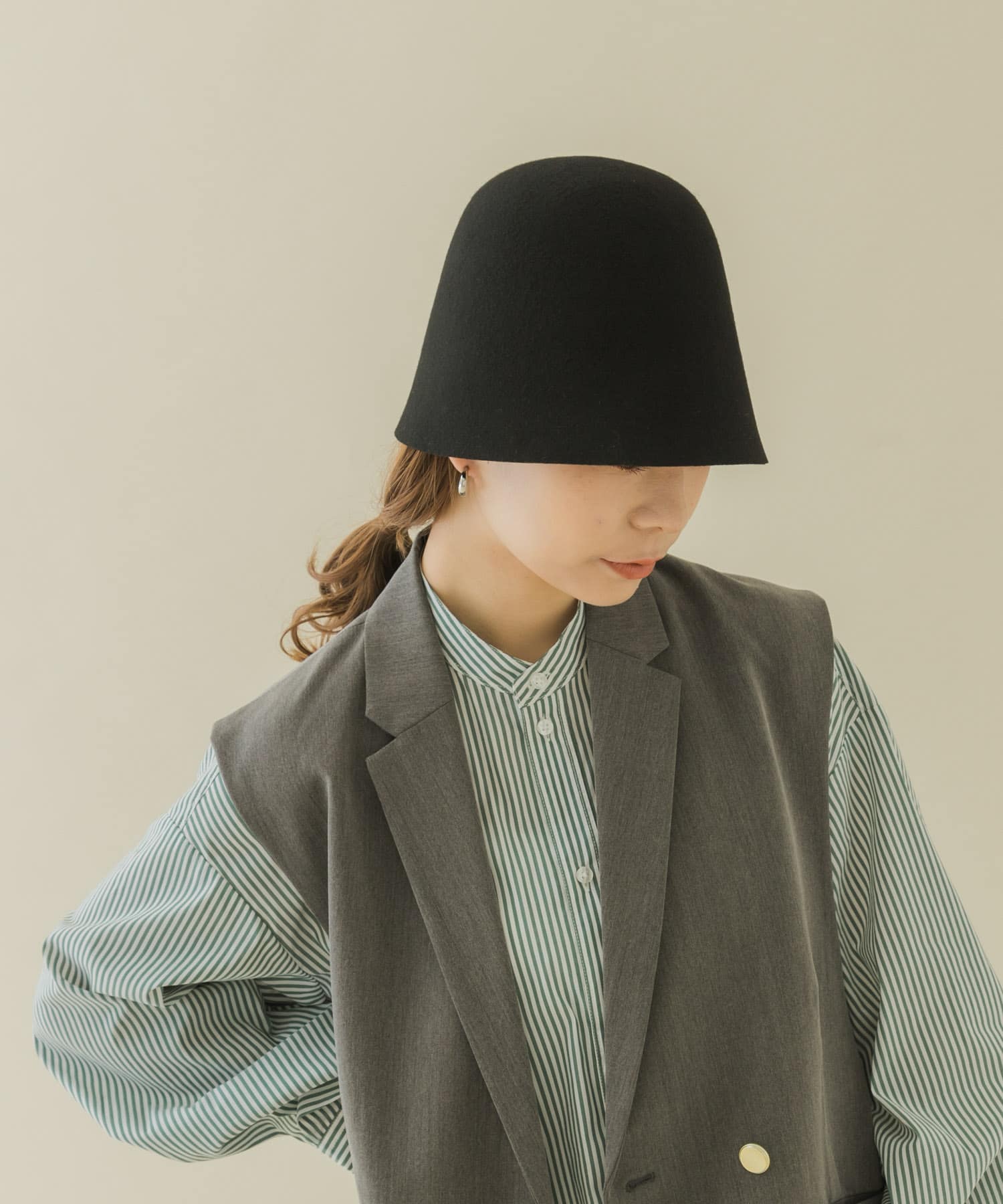 ウールクローシュハット BLK -