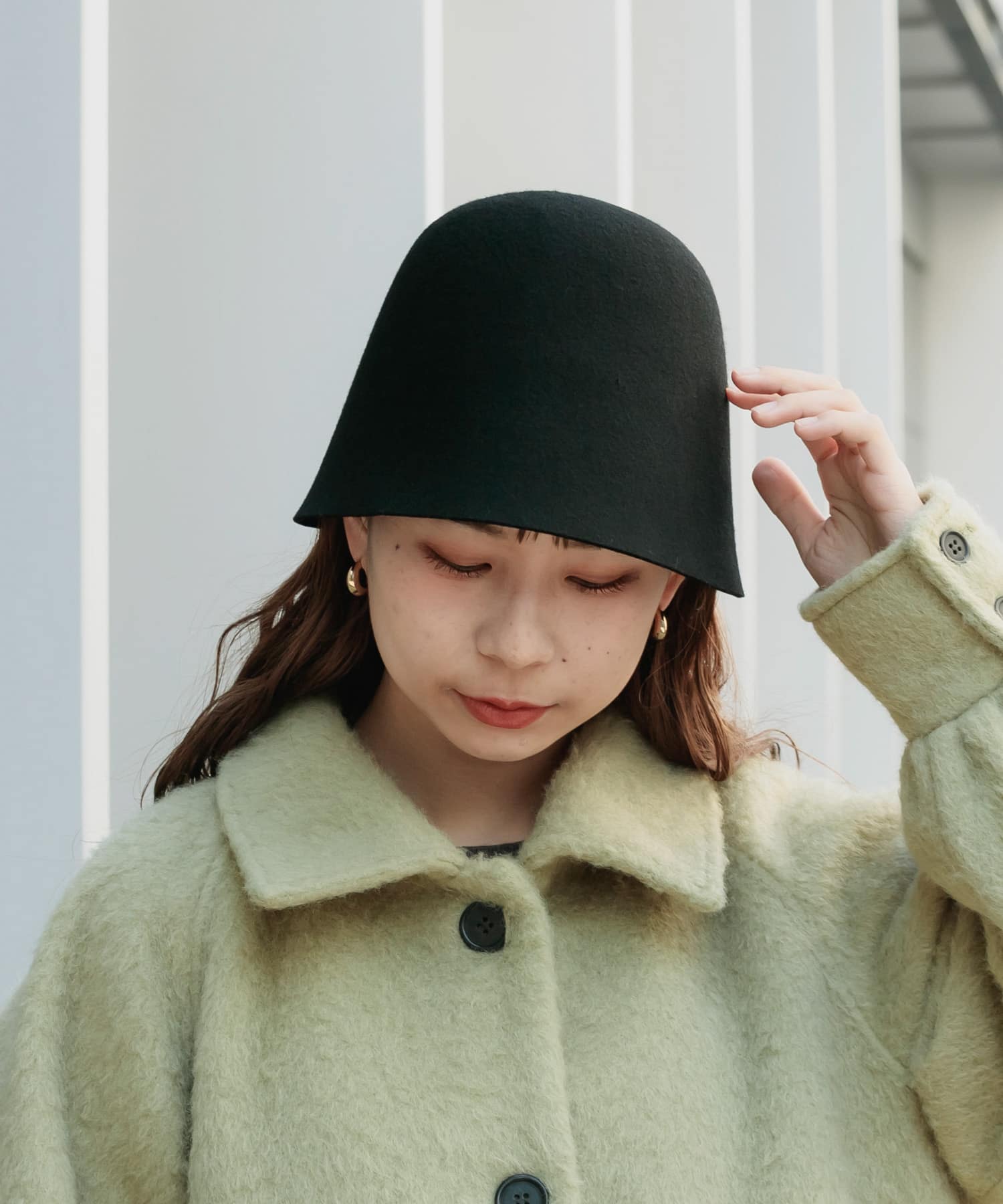 ウールクローシュハット BLK -