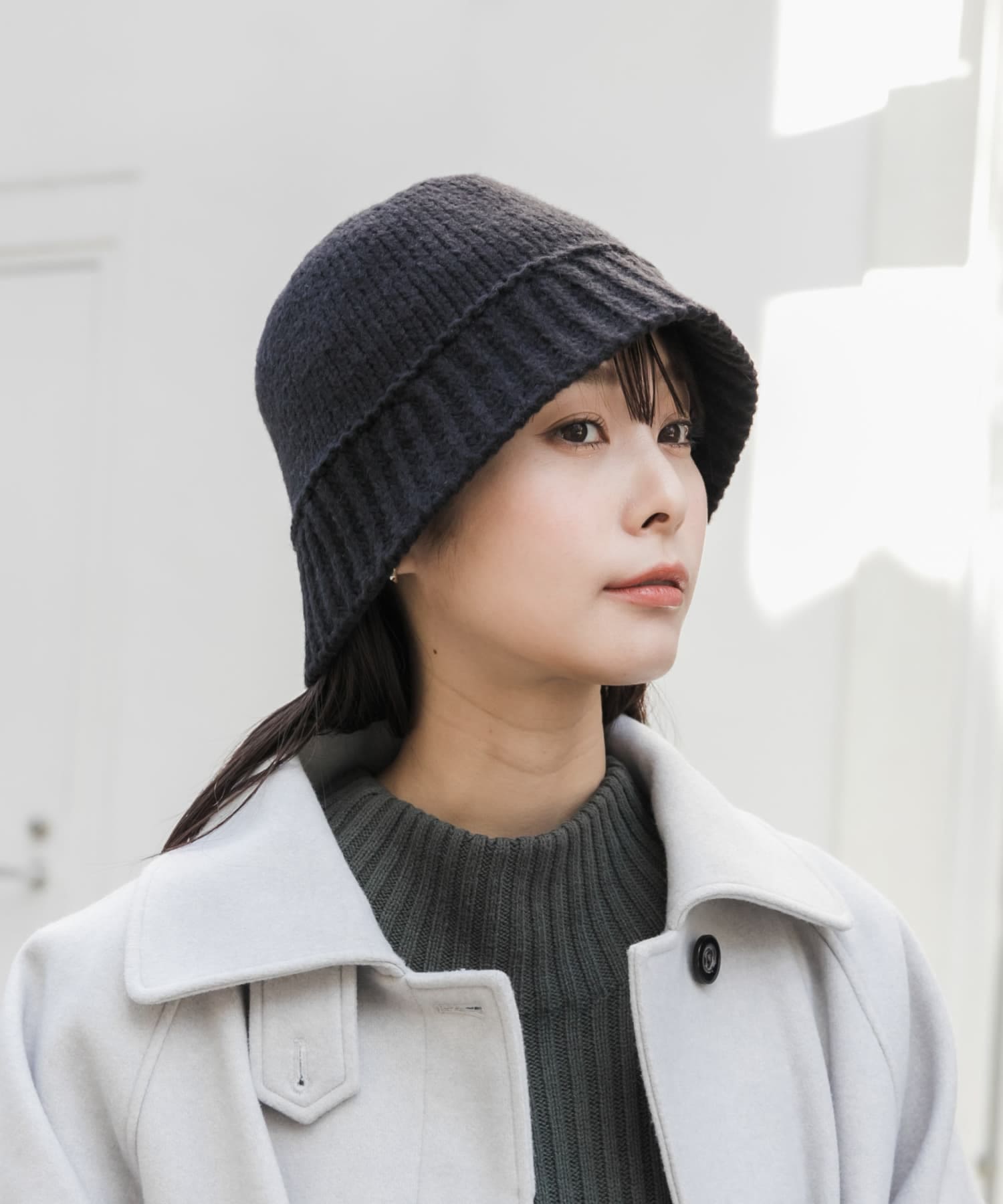 ニットデザインハット BLK -