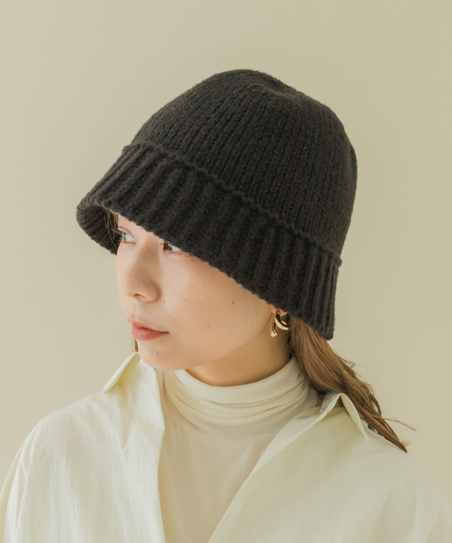 ニットデザインハット BLK -