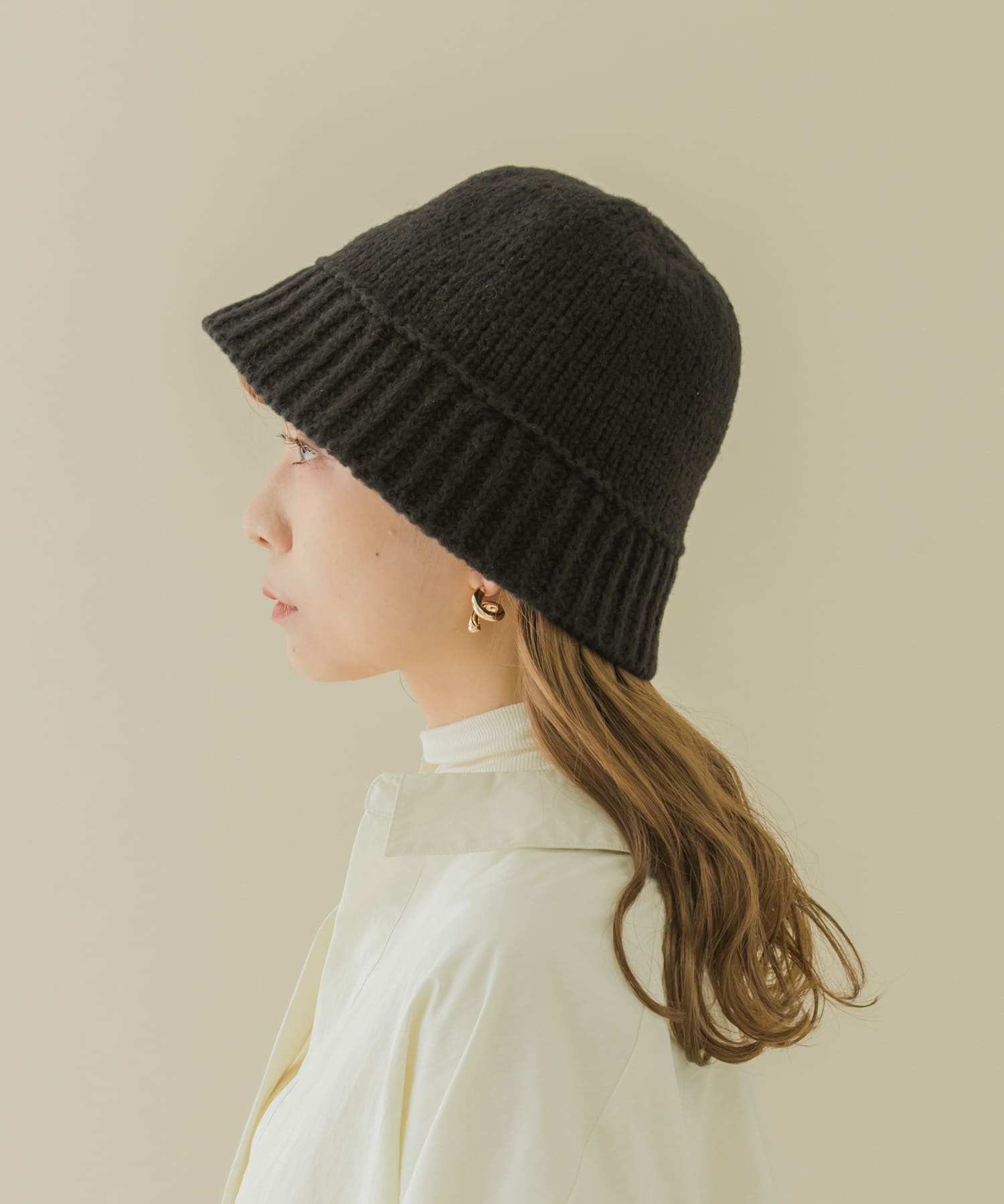 ニットデザインハット BLK -