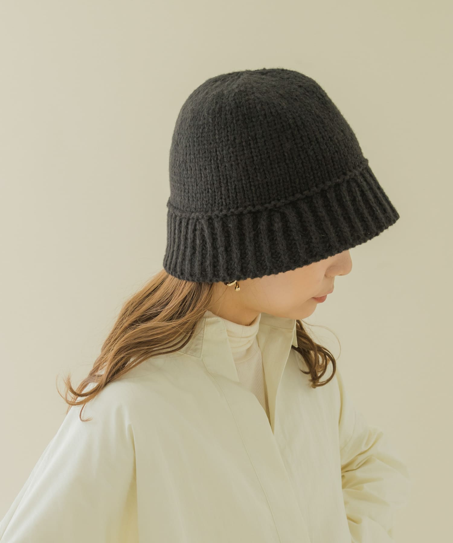 ニットデザインハット BLK -