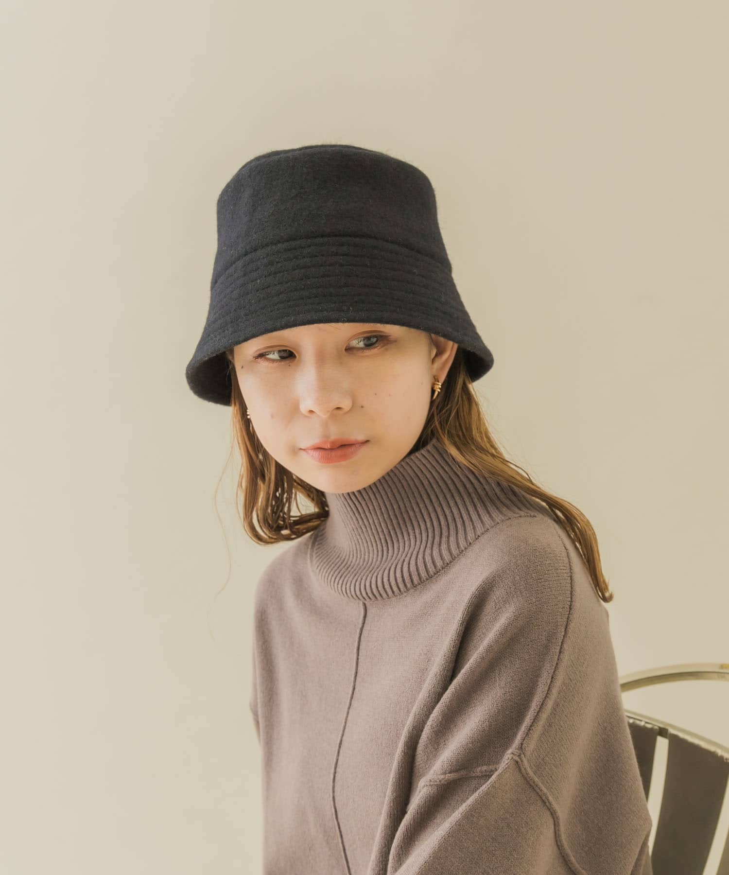 ソフトウールバケットハット BLK -