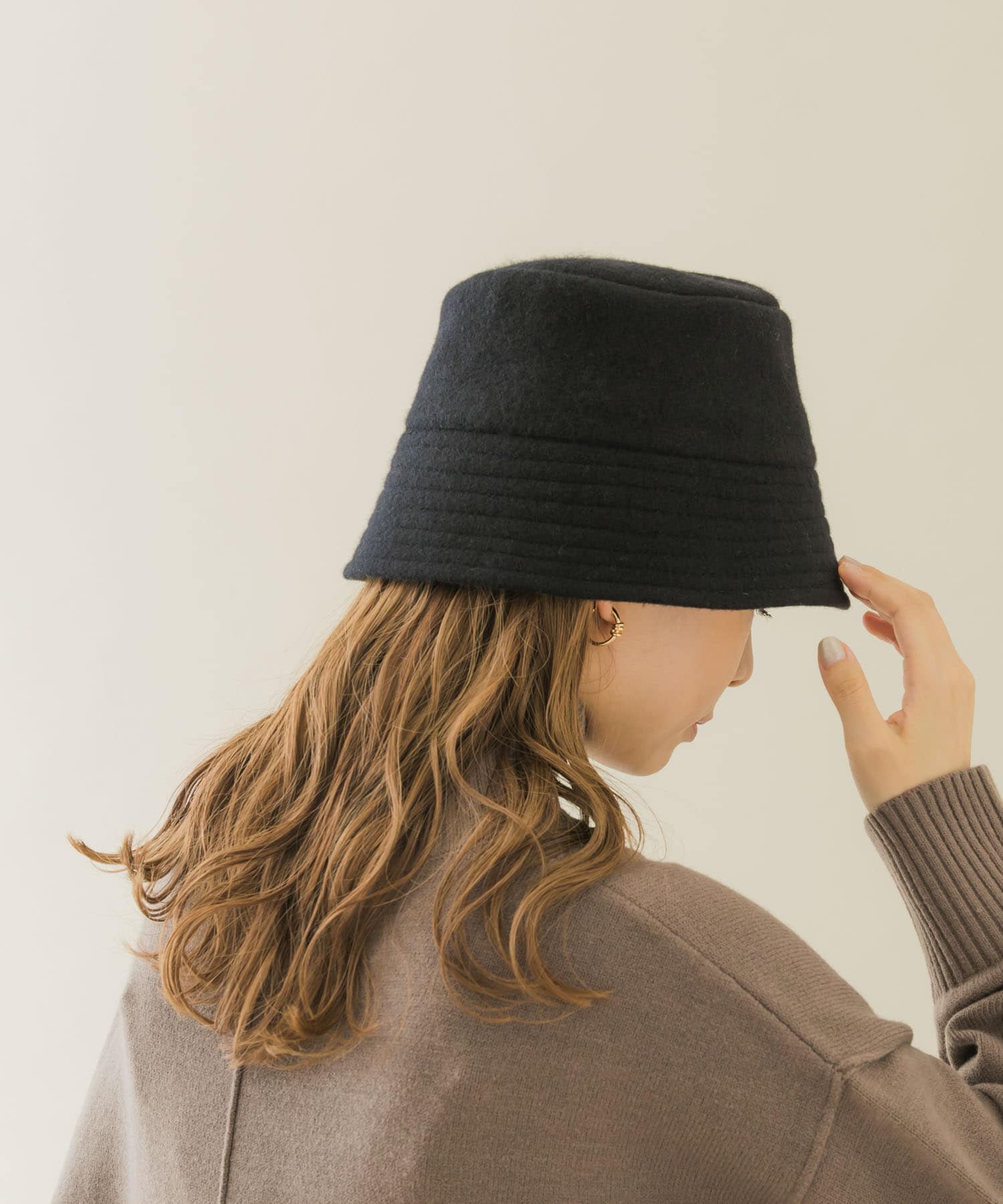 ソフトウールバケットハット BLK -