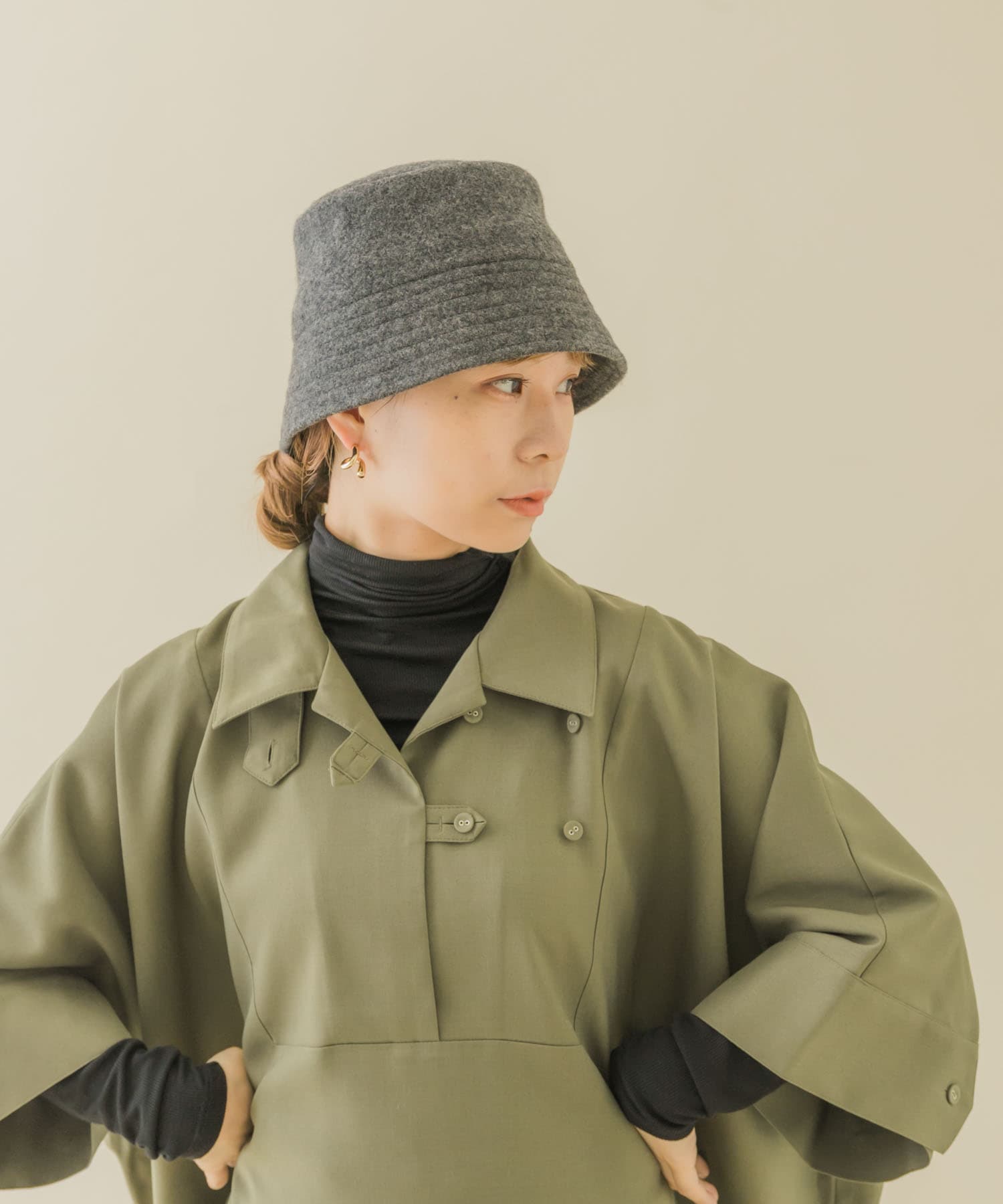 ソフトウールバケットハット GRY -