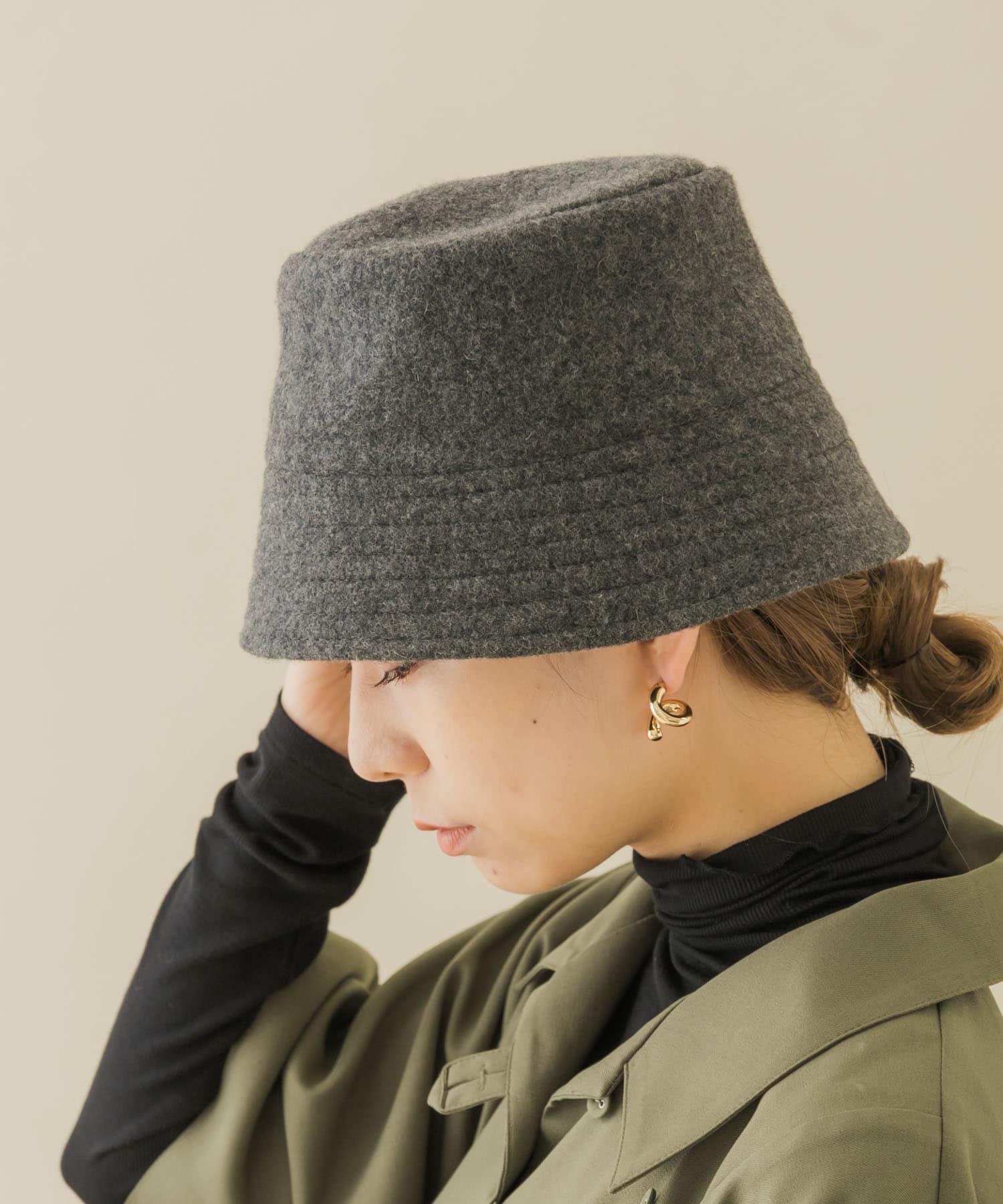 ソフトウールバケットハット GRY -