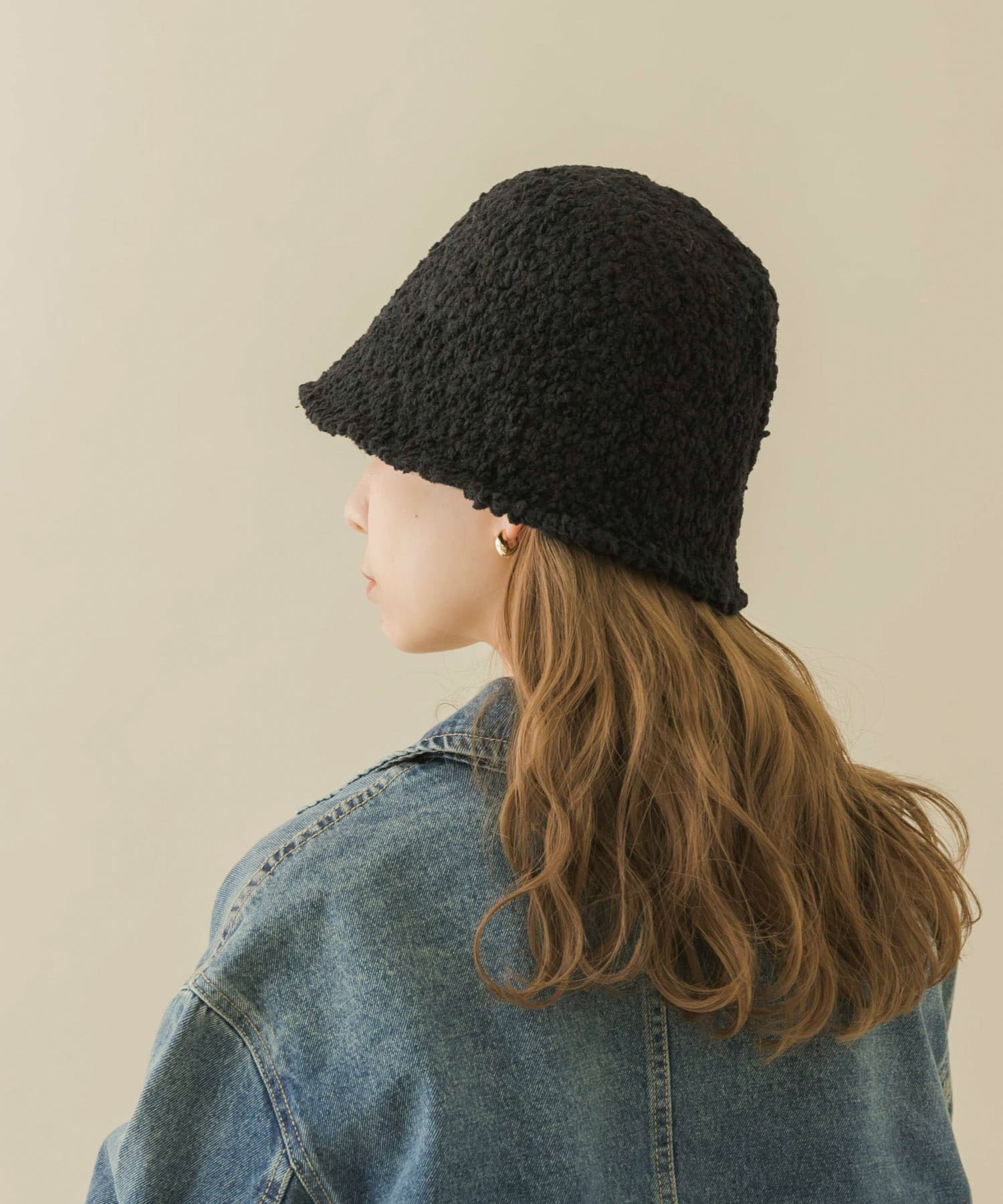 モコモコクローシュハット BLK -