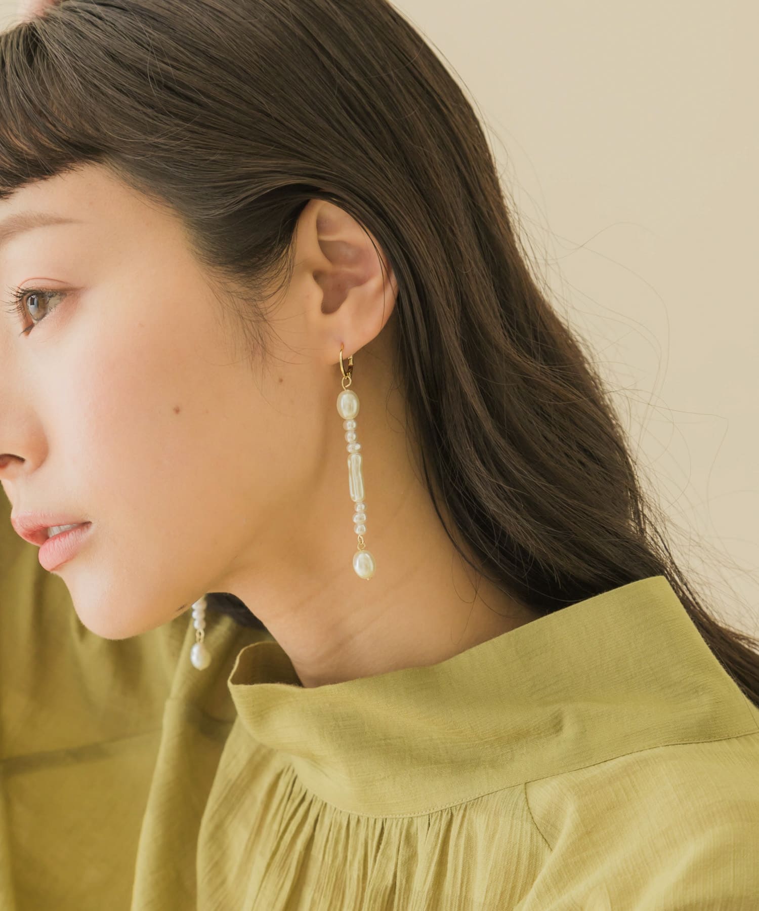 バロックパールコンビピアス GD/IV -