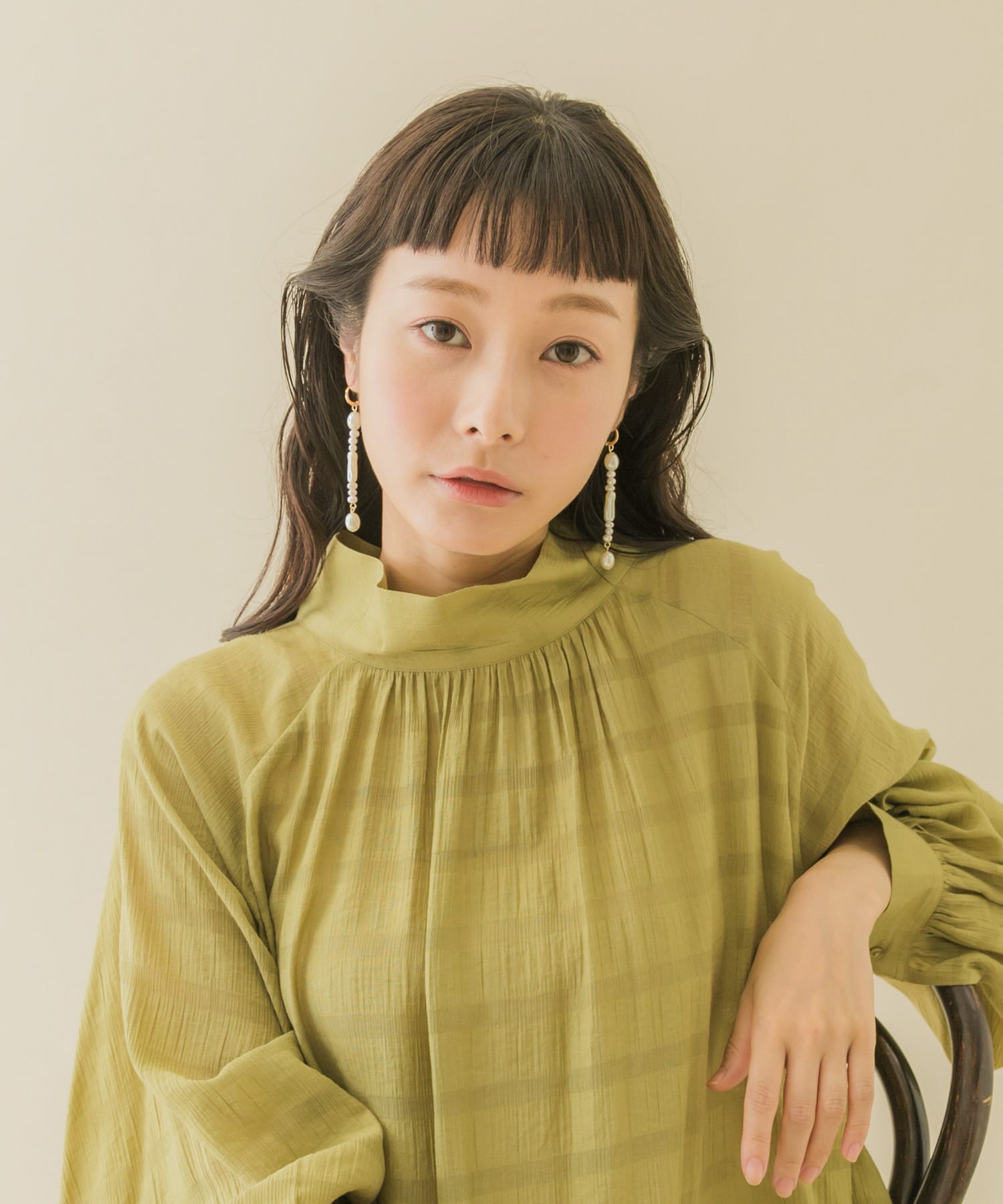 バロックパールコンビピアス GD/IV -
