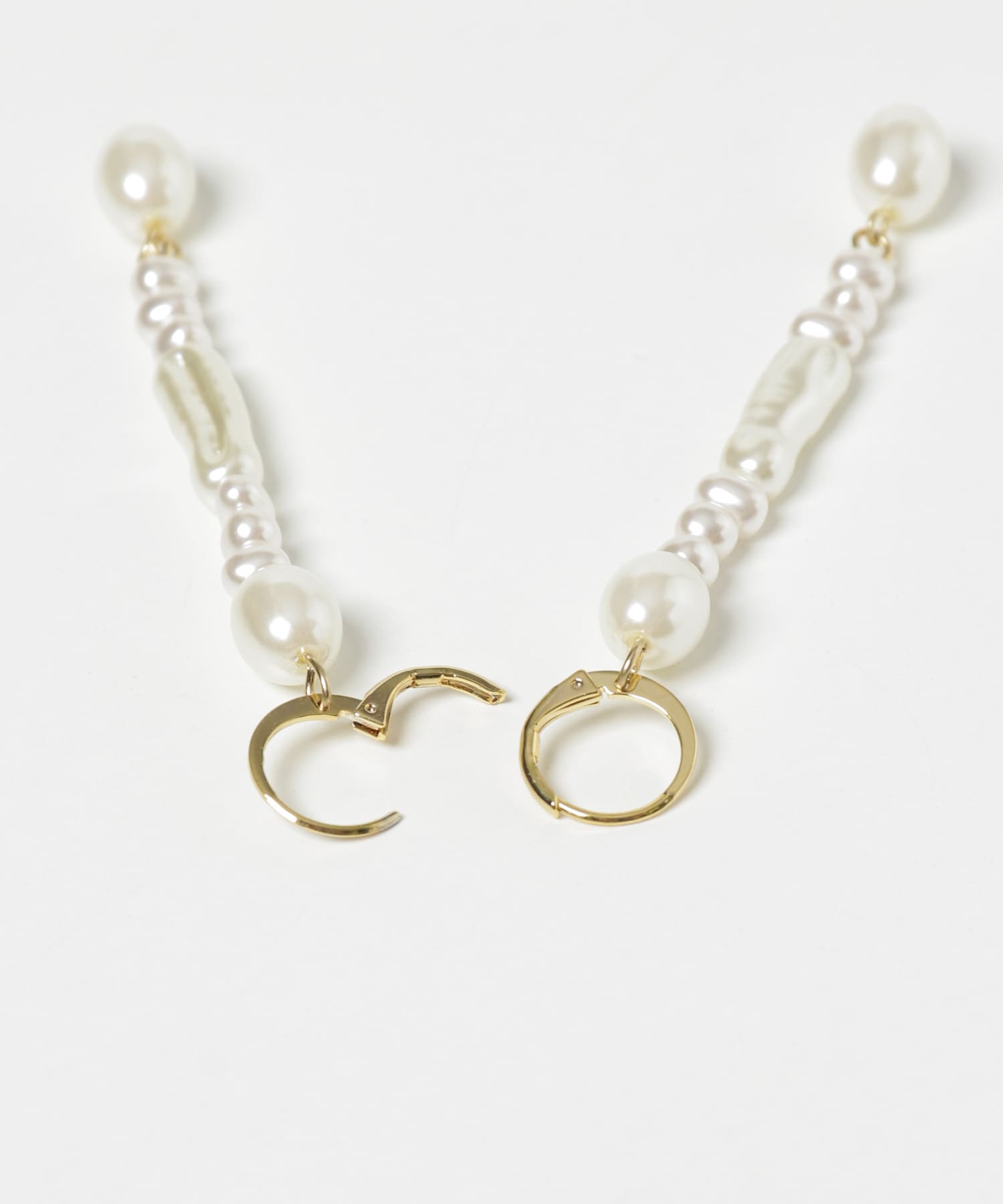 バロックパールコンビピアス GD/IV -
