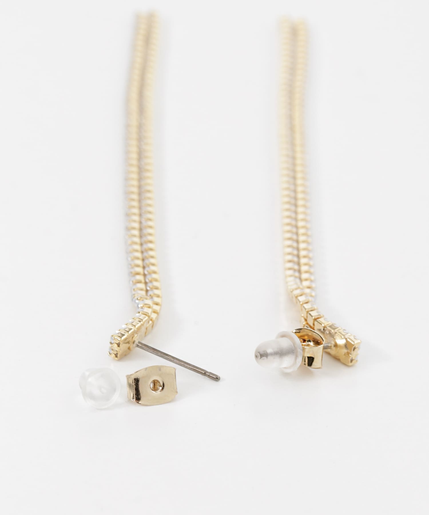 チェーンパールロングピアス GD/IV -