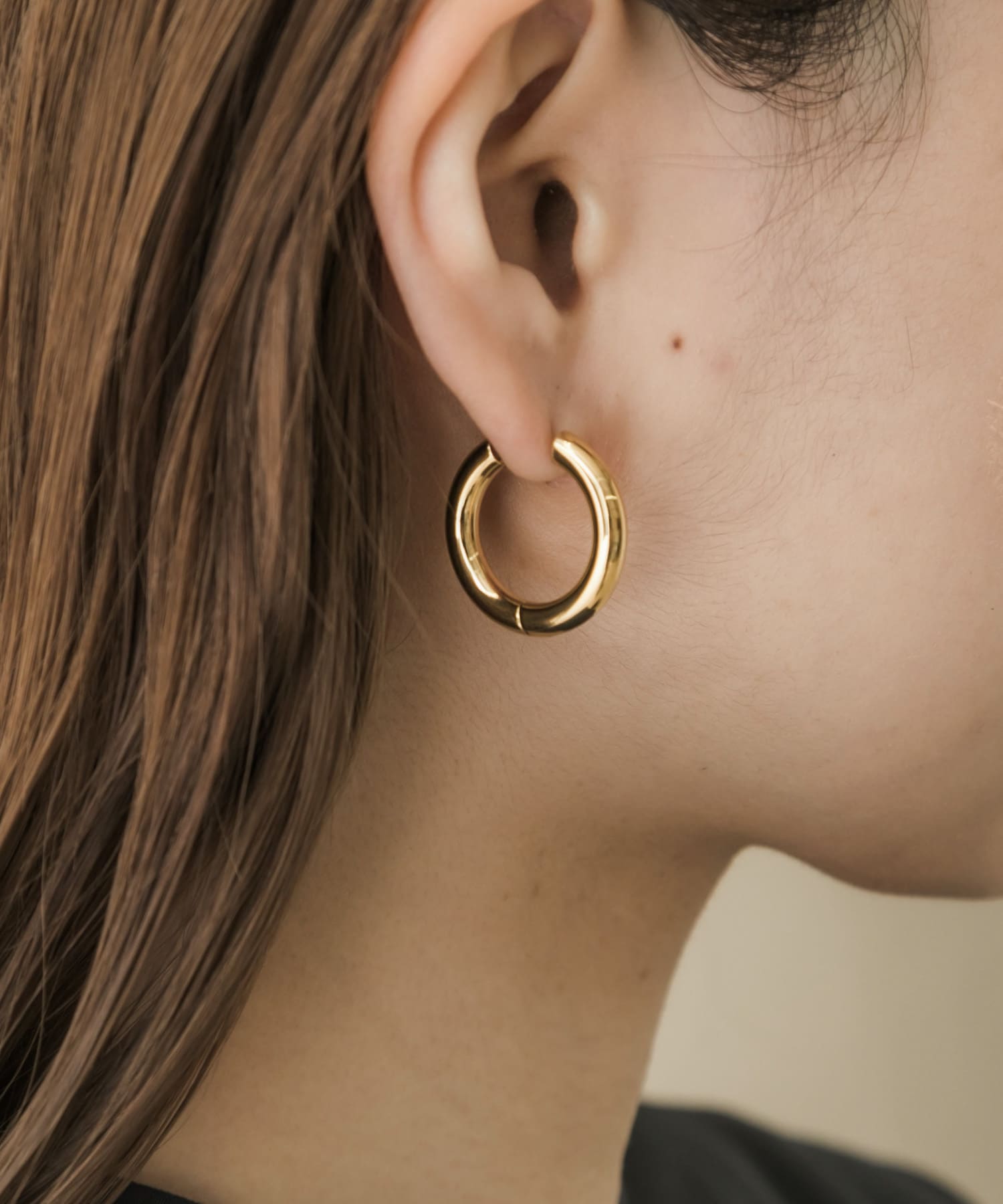 サージカルステンレスワイドフープピアス GLD -