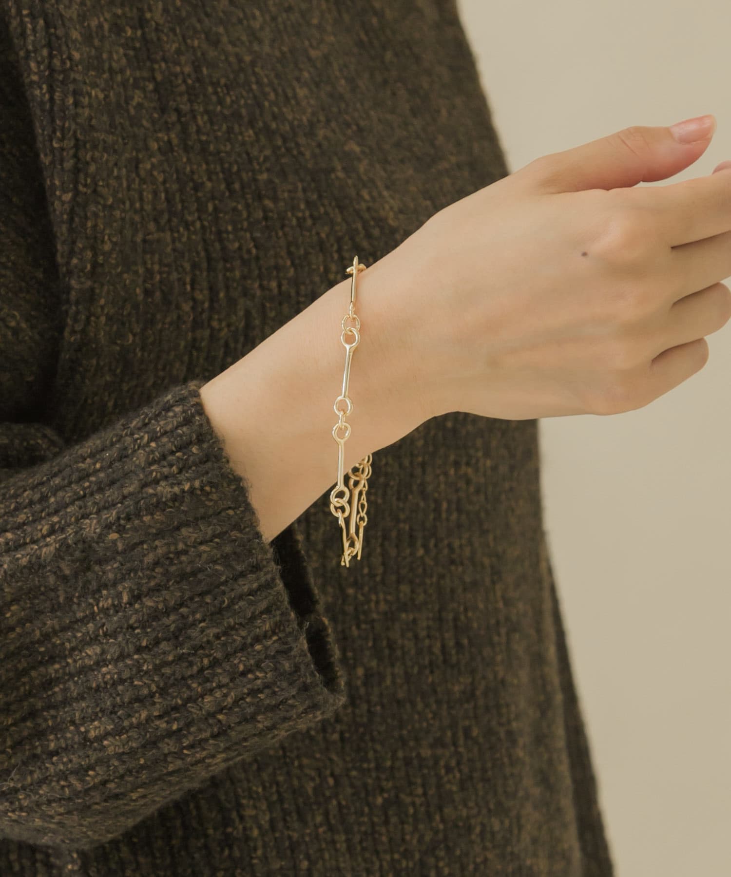 サークルチェーンブレスレット GLD -