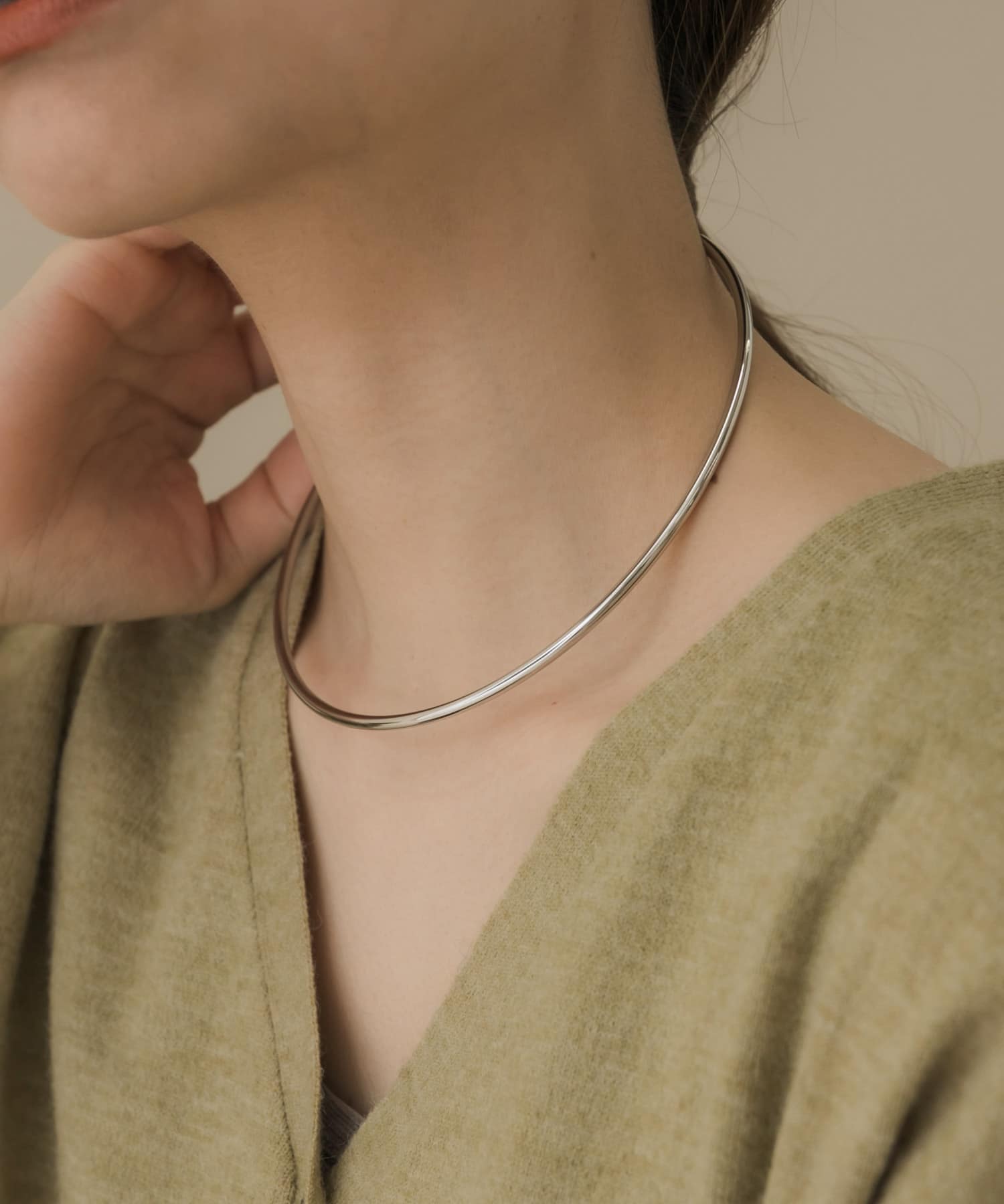 ベーシックメタルネックカフ SLV -