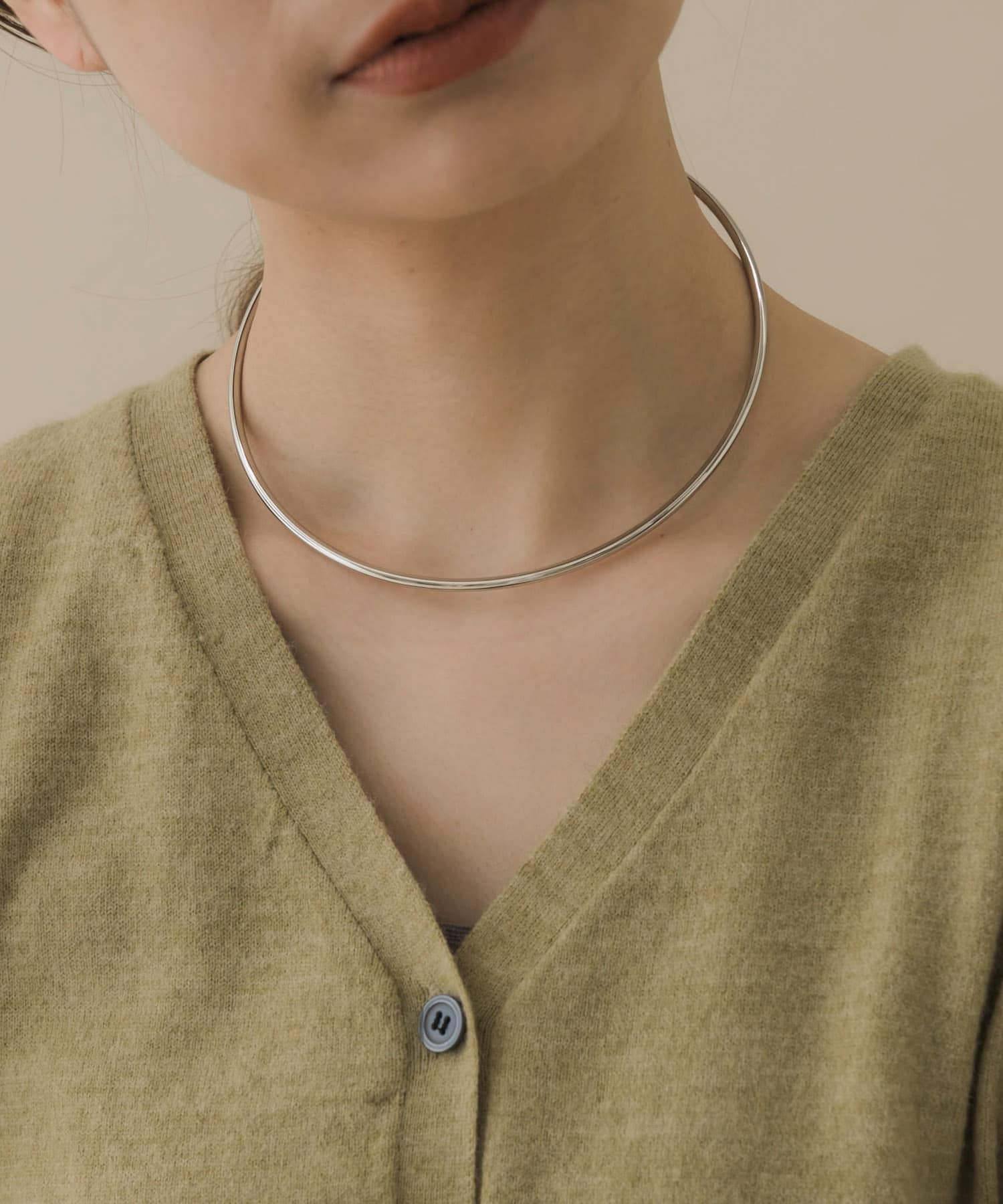 ベーシックメタルネックカフ SLV -