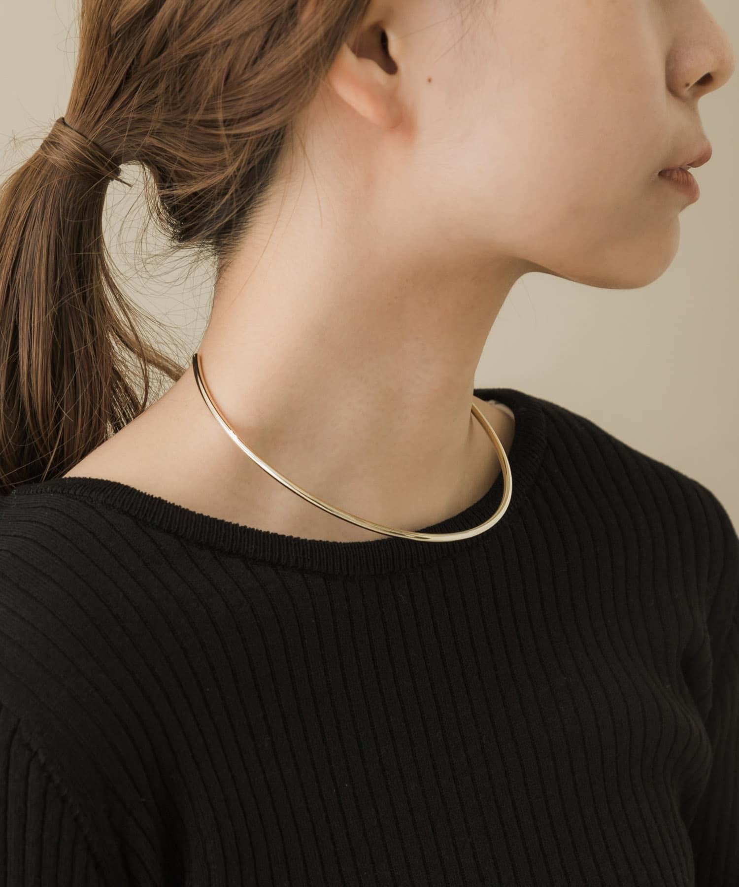 ベーシックメタルネックカフ GLD -