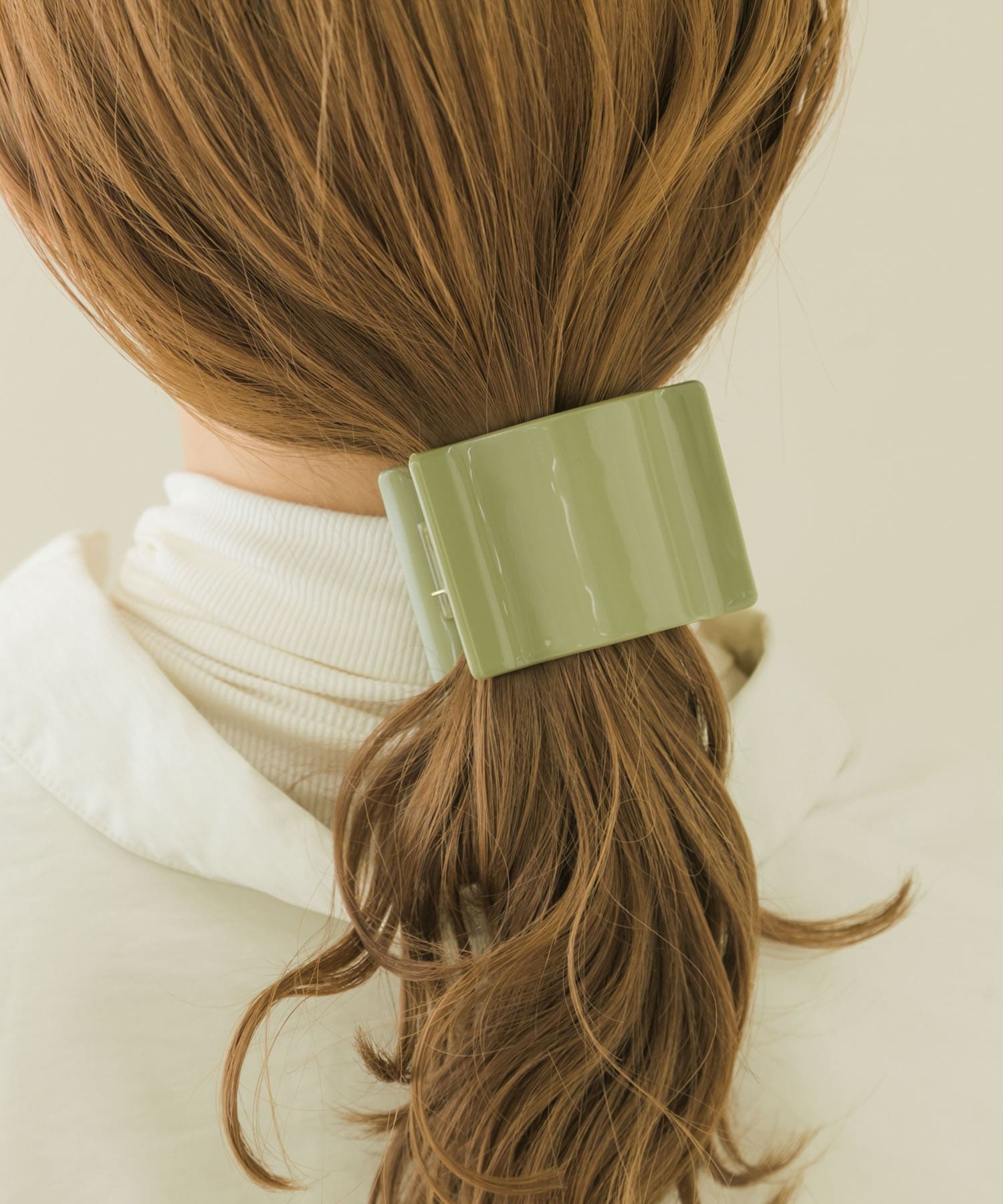 ワイドプレートアセチヘアクリップ GRN -